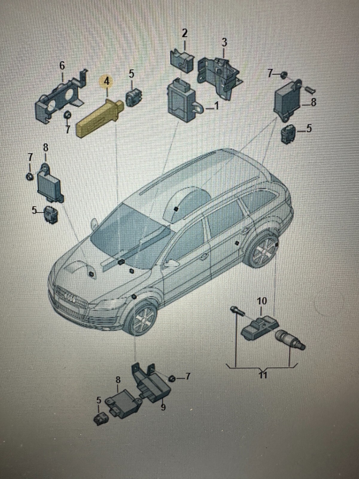 AUDI VW BENTLEY STEUERGERÄT REIFENDRUCKKONTROLLE REIFENDRUCK ANTENNE 8E0907277 - Obrázek 5