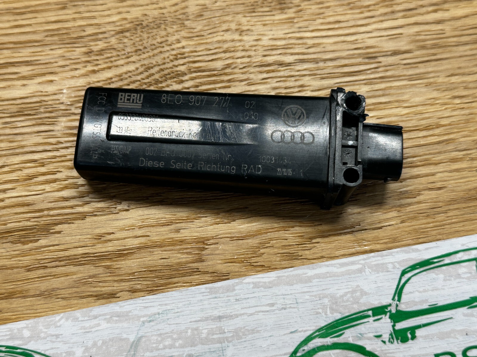 AUDI VW BENTLEY STEUERGERÄT REIFENDRUCKKONTROLLE REIFENDRUCK ANTENNE 8E0907277 - Obrázek 8