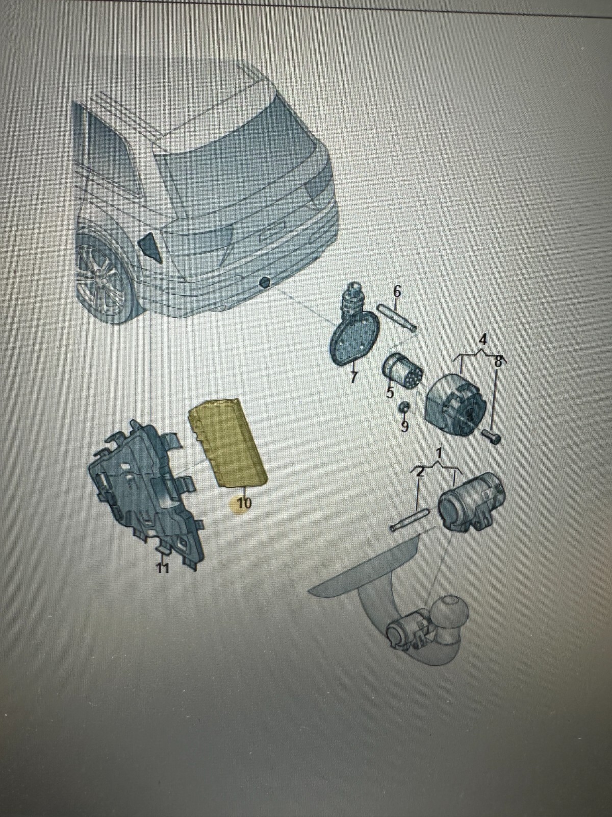 AUDI, VW TOUAREG ANHÄNGERKUPPLUNG STEUERGERÄT 8W1907383C ORIGINAL NEU!!! - Obrázek 4