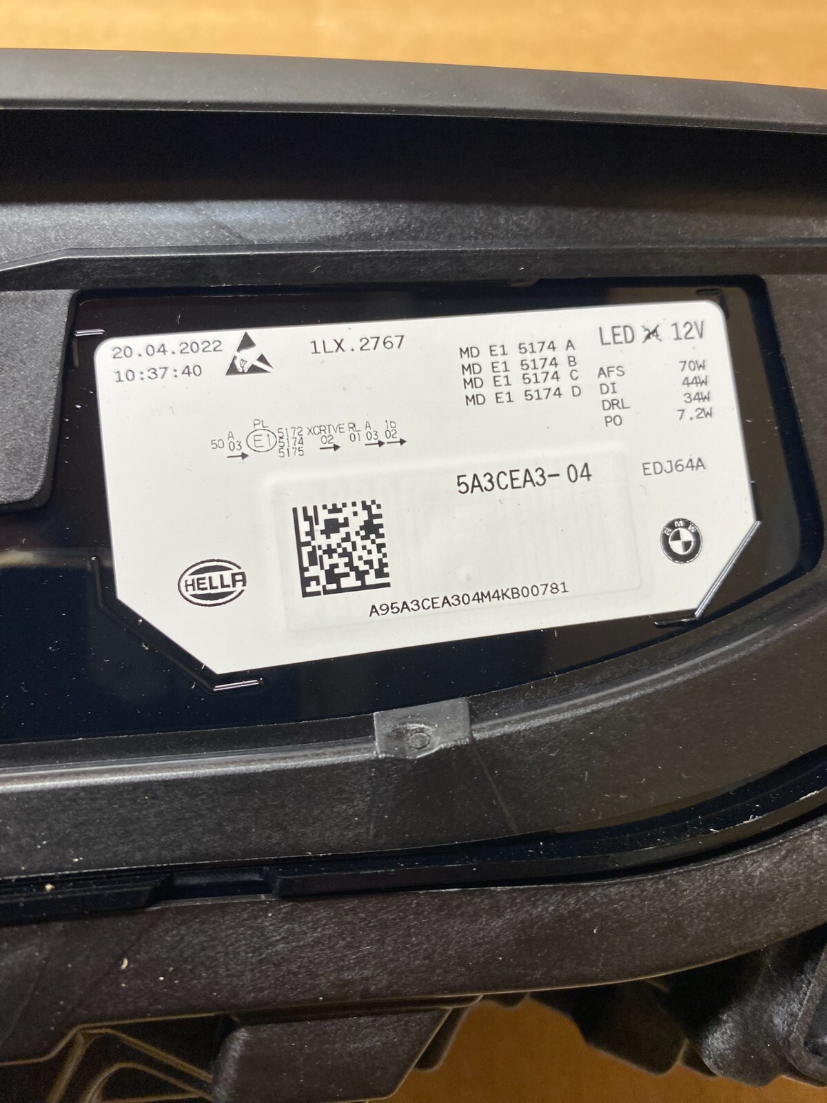 BMW IX I20 LASER SCHEINWERFER LINKS HEADLIGHTS LEFT 5A3CEA3-04 NEU!!! - Obrázek 3