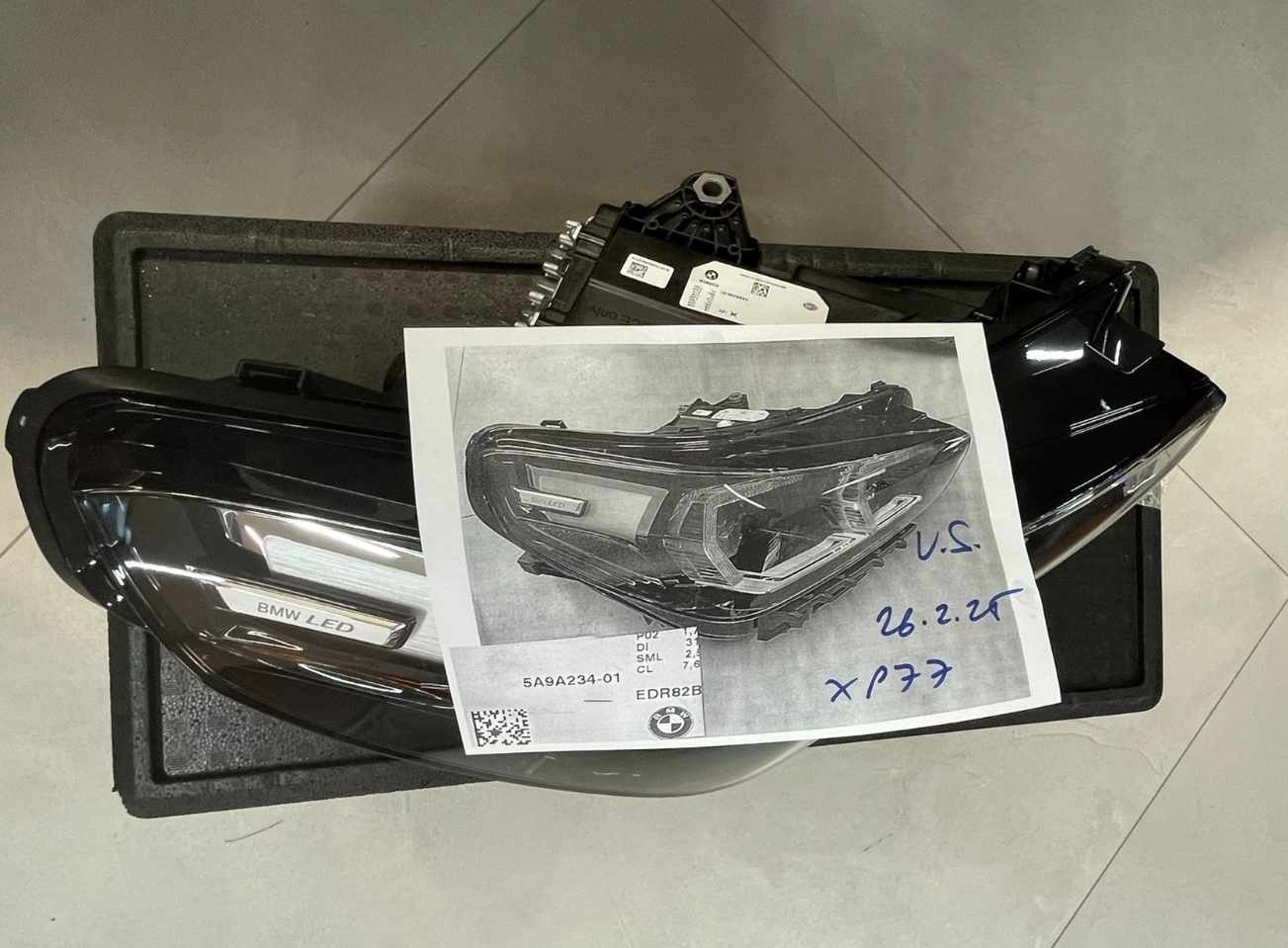 BMW X1 U11 HEADLIGHT FRONT R USA MODEL 5A9A234-01 , 1EX 017.426-2 - ORIG.BMW NEW - Obrázek 18