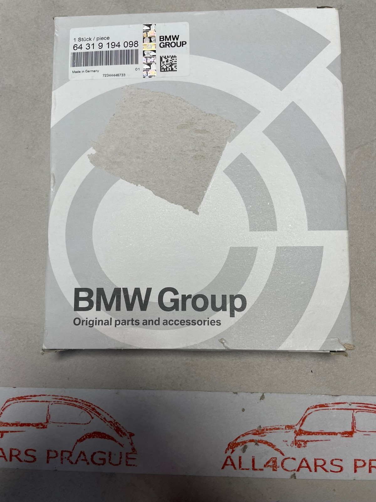 BMW X5 X6 E70,E71,E72, F85,F86..POLLENFILTER 64319194098 , 64 31 9 194 098 ORIG