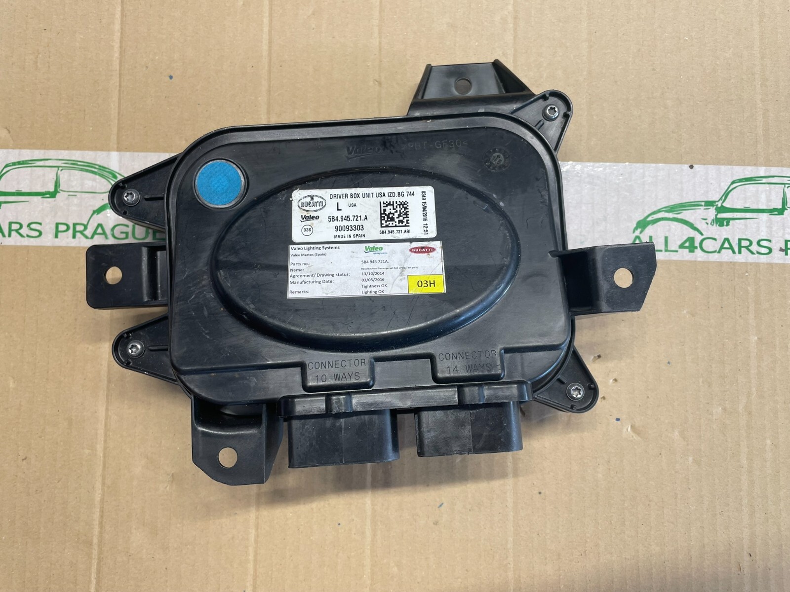 BUGATTI CHIRON HEADLIGHT UNIT USA IZD.BG 5B4945721A - 5B4937097 VOM TEST WAGEN - Obrázek 9