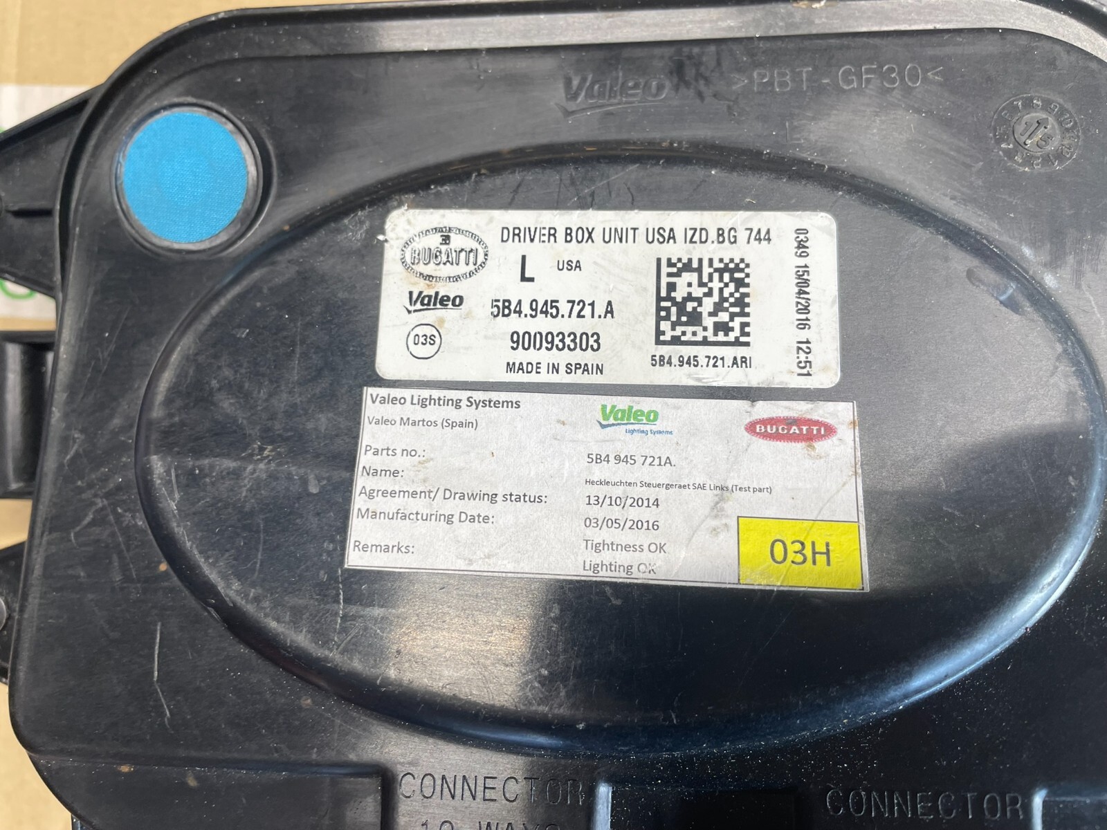 BUGATTI CHIRON HEADLIGHT UNIT USA IZD.BG 5B4945721A - 5B4937097 VOM TEST WAGEN - Obrázek 10