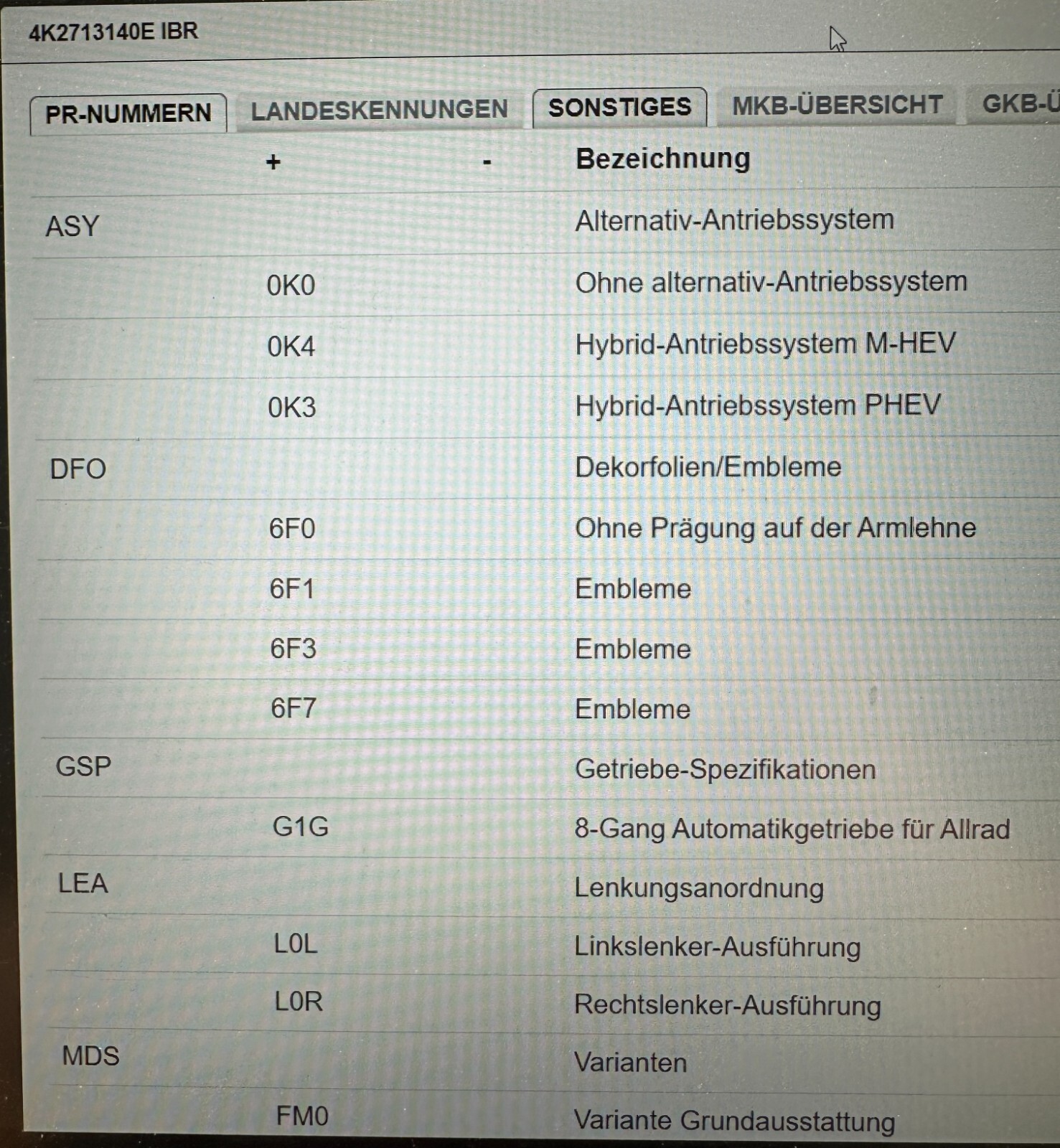 CARBON AUDI SCHALTKNAUF GRIFF CARBON 4K2713139F 2WF 4K2713140E RIGHT H.D. OE NEW - Obrázek 18