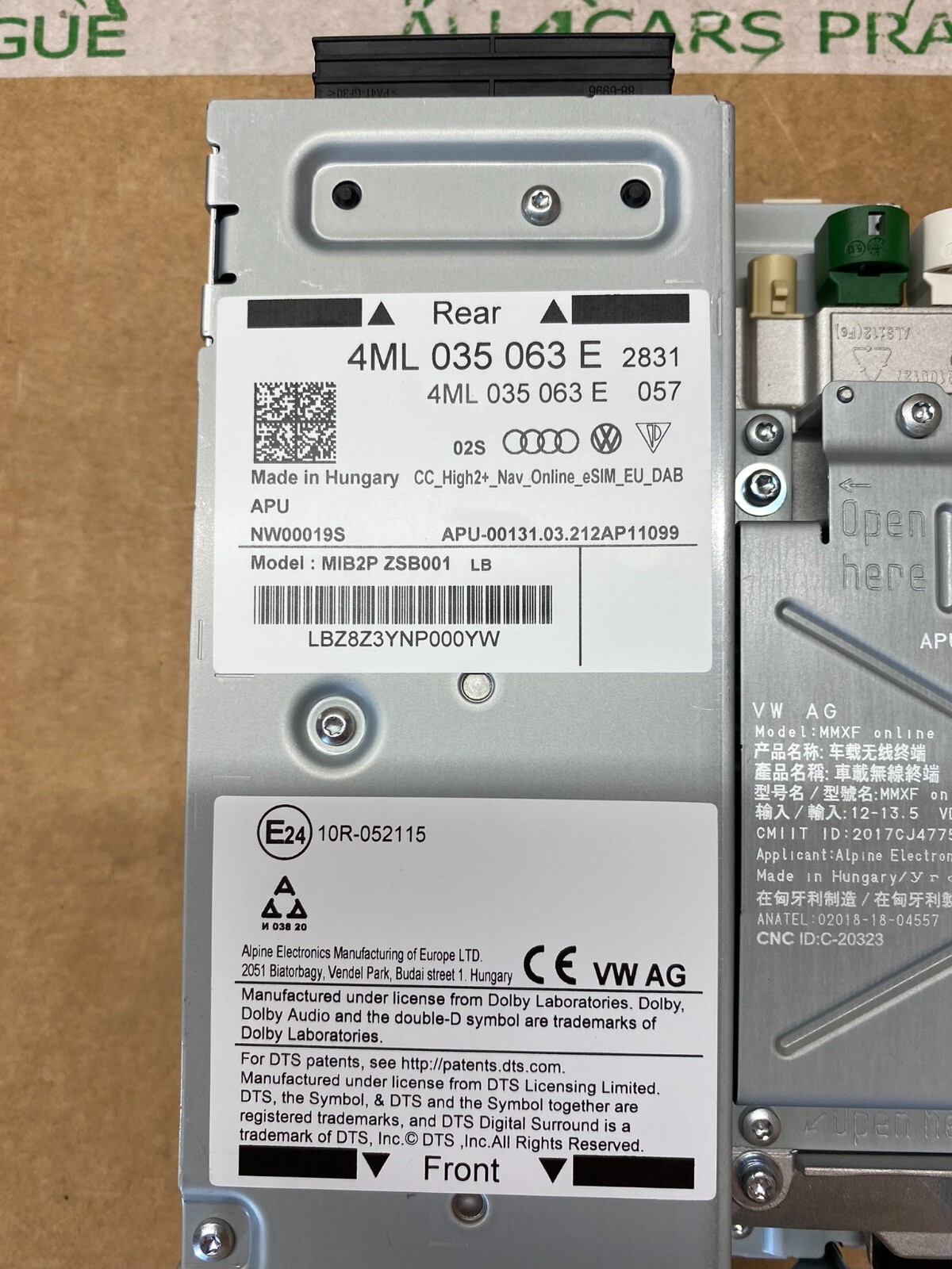 LAMBORGHINI HIGH MULTIMEDIA SYSTEM MMI UNIT 4ML035063E ORIGINAL NEU!! - Obrázek 3