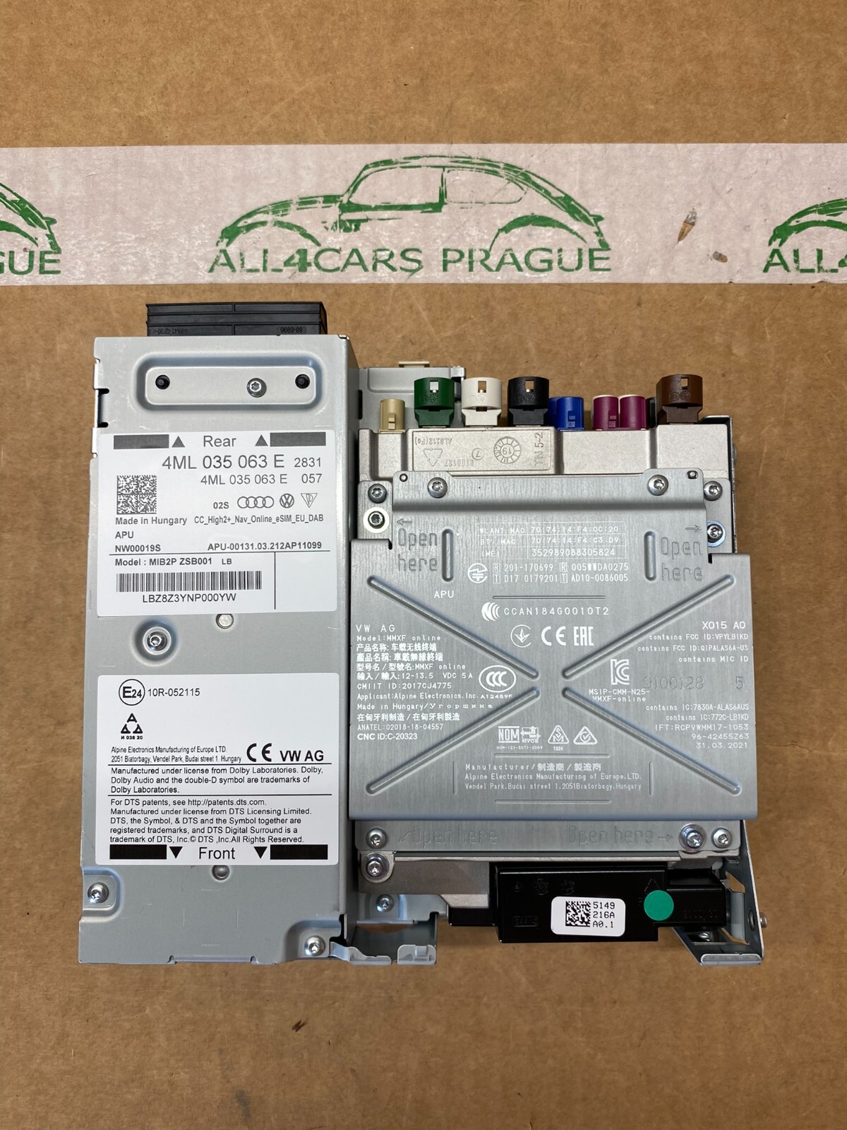 LAMBORGHINI HIGH MULTIMEDIA SYSTEM MMI UNIT 4ML035063E ORIGINAL NEU!!