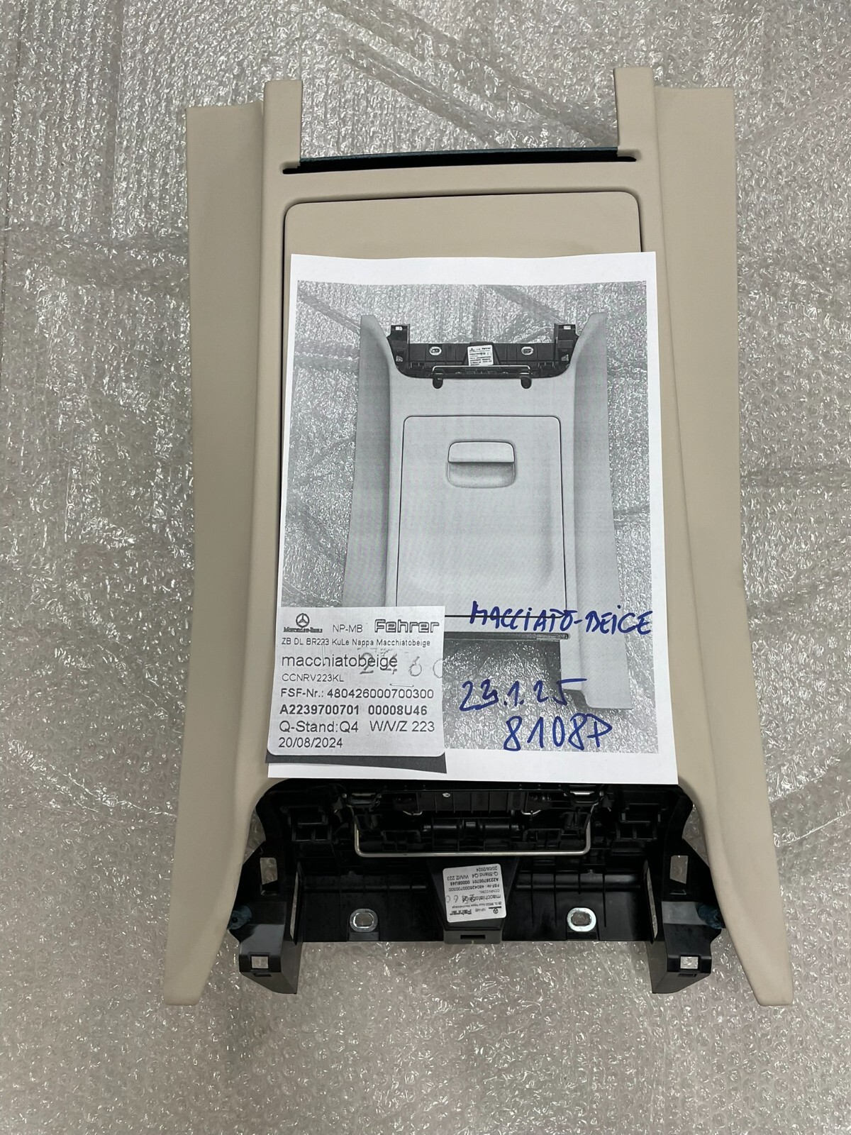 MERCEDES-BENZ S-KLASSE W223 V223 ABLAGEFACH A2239700701 MACCIATOBEIGE TEST WAGEN - Obrázek 21