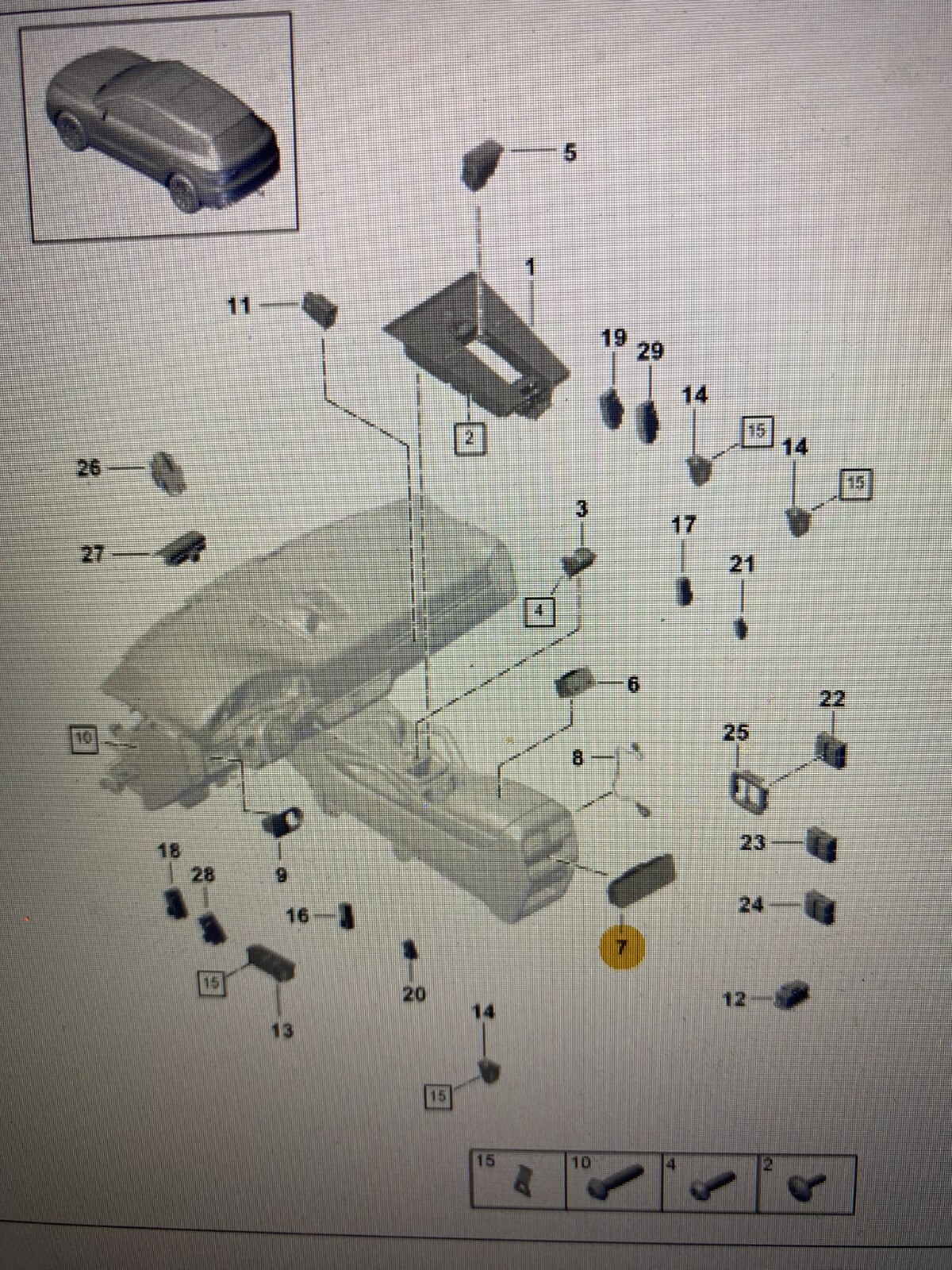 PORSCHE CAYENNE BEDIENEIHEIT MITTELKONSOLE 9Y0919709B - Obrázek 10