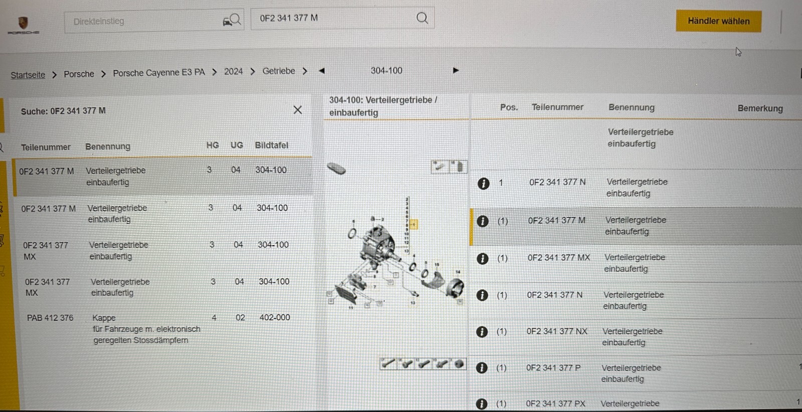 PORSCHE CAYENNE E3 PA VERTEILERGETRIEBE EINBAUFERTIG 0F2341377M TRANSFER BOX NEW - Obrázek 3