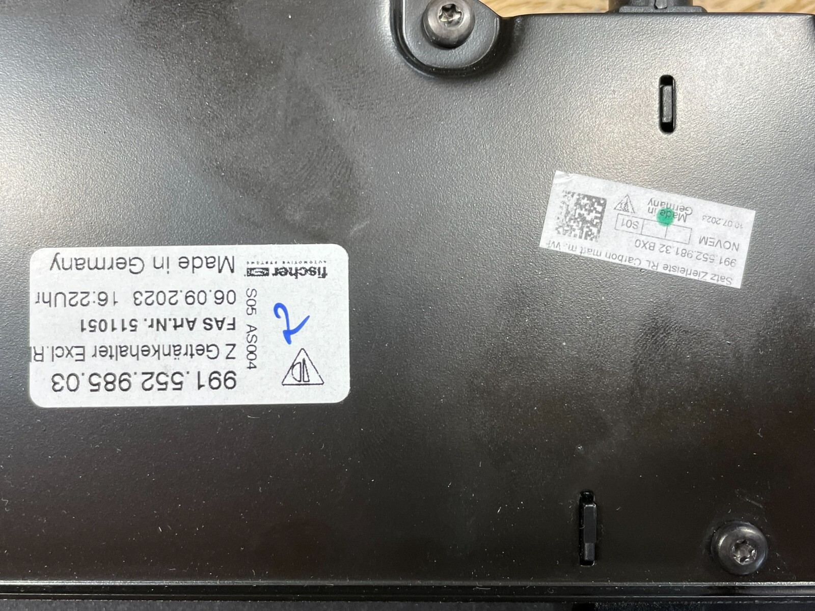 PORSCHE GT4RS WEISSACH GETRÄNKEHALTER 99155298503 RS MATT CARBON SET RHD OE! NEU - Obrázek 17