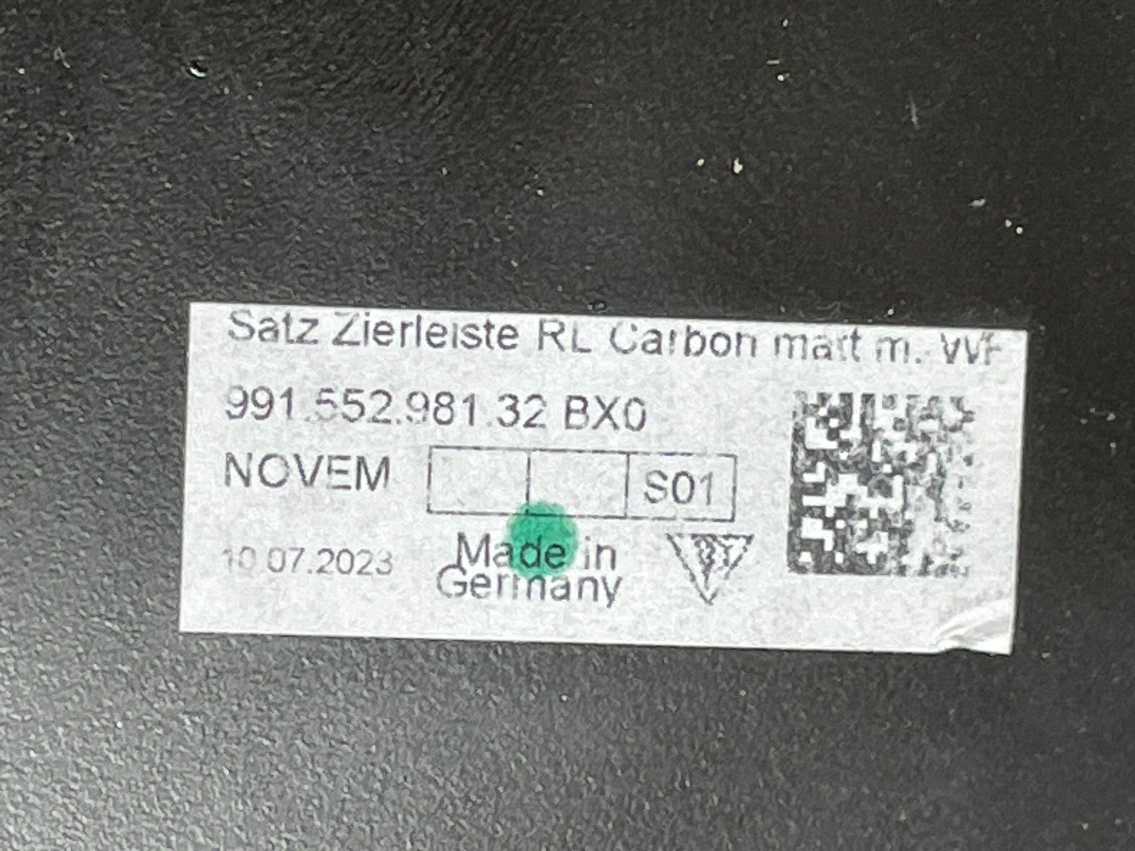 PORSCHE GT4RS WEISSACH GETRÄNKEHALTER 99155298503 RS MATT CARBON SET RHD OE! NEU - Obrázek 19