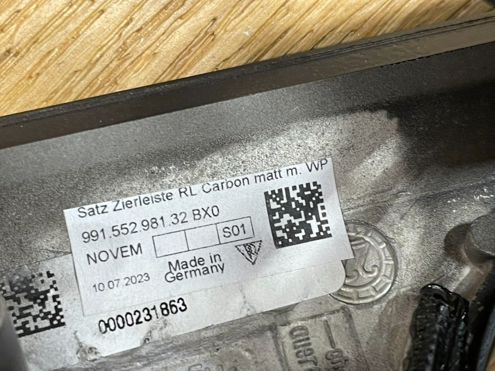 PORSCHE GT4RS WEISSACH GETRÄNKEHALTER 99155298503 RS MATT CARBON SET RHD OE! NEU - Obrázek 7