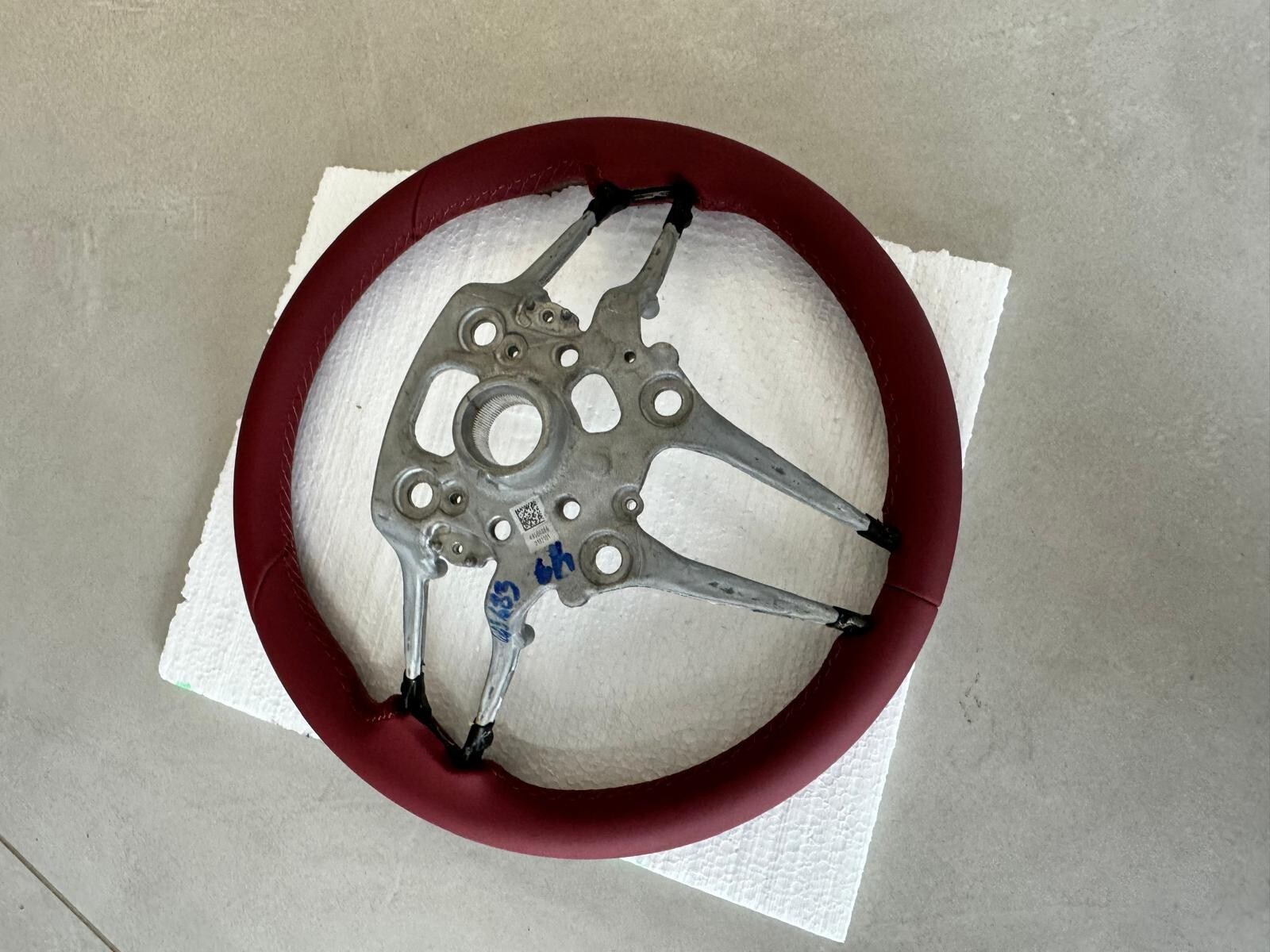 PORSCHE LEERES RAHMEN LENKRAD ROT LEDER SPORT STEERING WHEEL FRAME RED NEW !! - Obrázek 13