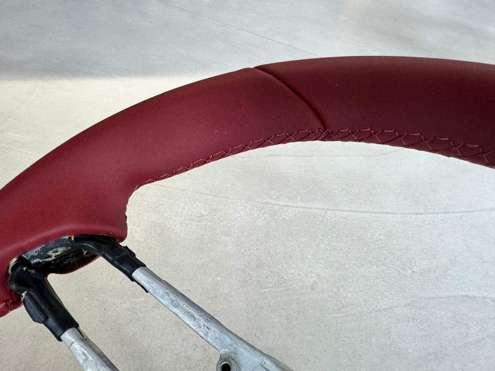 PORSCHE LEERES RAHMEN LENKRAD ROT LEDER SPORT STEERING WHEEL FRAME RED NEW !! - Obrázek 17