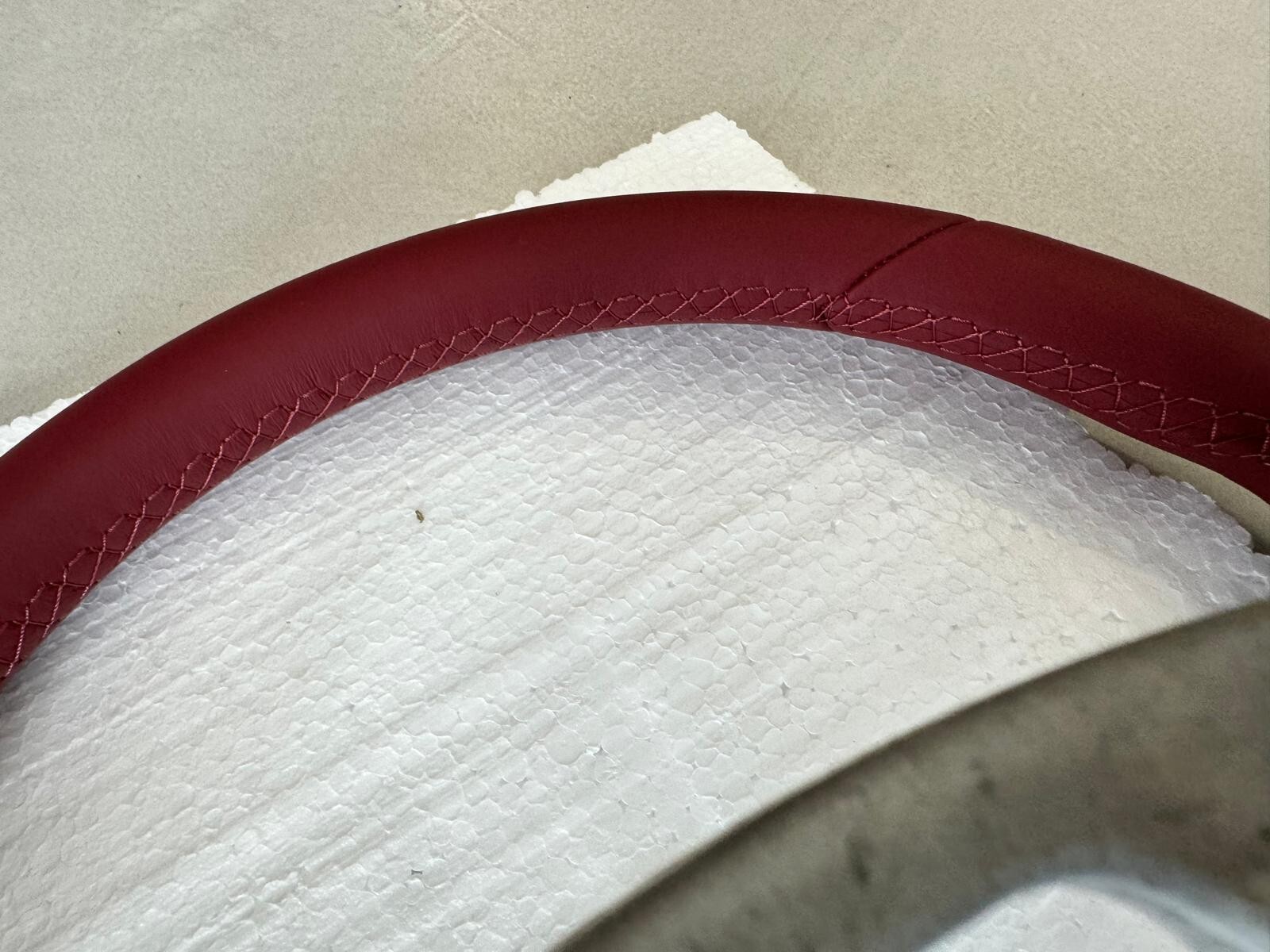 PORSCHE LEERES RAHMEN LENKRAD ROT LEDER SPORT STEERING WHEEL FRAME RED NEW !! - Obrázek 18