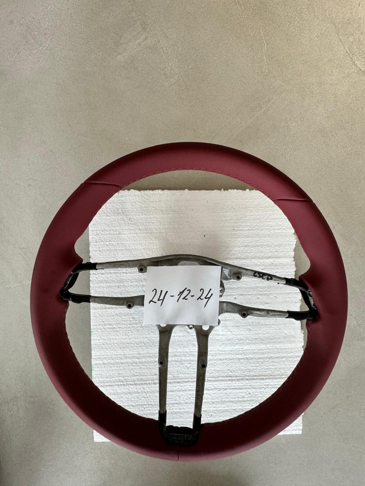 PORSCHE LEERES RAHMEN LENKRAD ROT LEDER SPORT STEERING WHEEL FRAME RED NEW !! - Obrázek 19