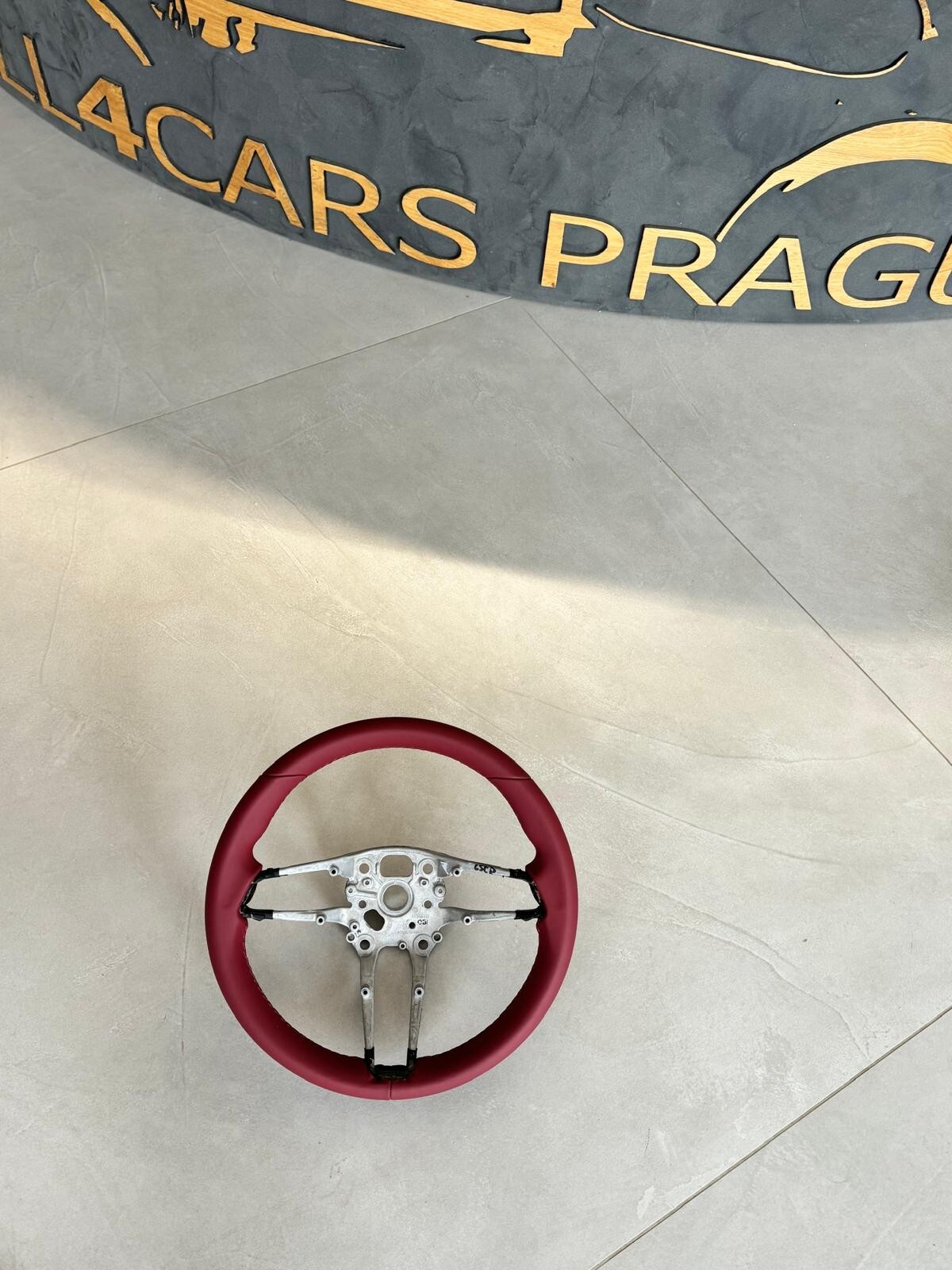 PORSCHE LEERES RAHMEN LENKRAD ROT LEDER SPORT STEERING WHEEL FRAME RED NEW !! - Obrázek 4