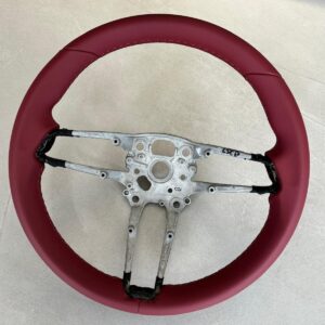 PORSCHE LEERES RAHMEN LENKRAD ROT LEDER SPORT STEERING WHEEL FRAME RED NEW !!