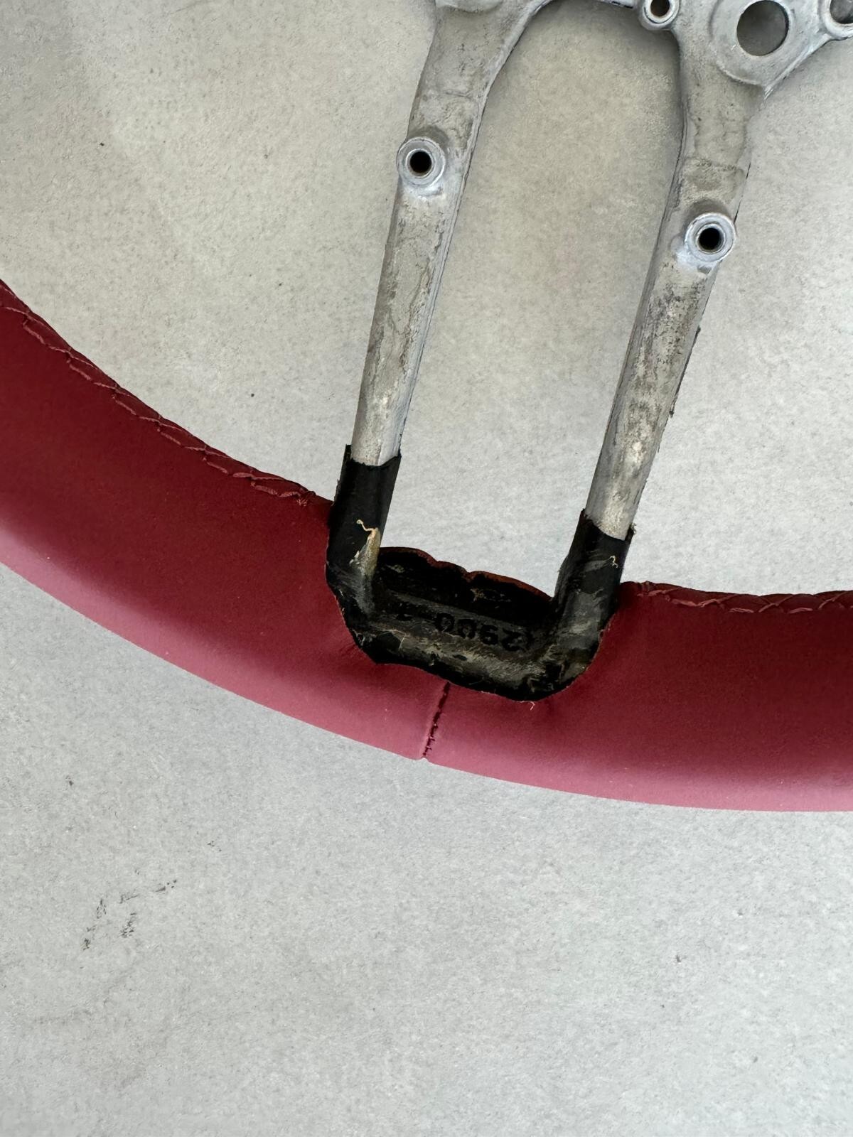 PORSCHE LEERES RAHMEN LENKRAD ROT LEDER SPORT STEERING WHEEL FRAME RED NEW !! - Obrázek 8