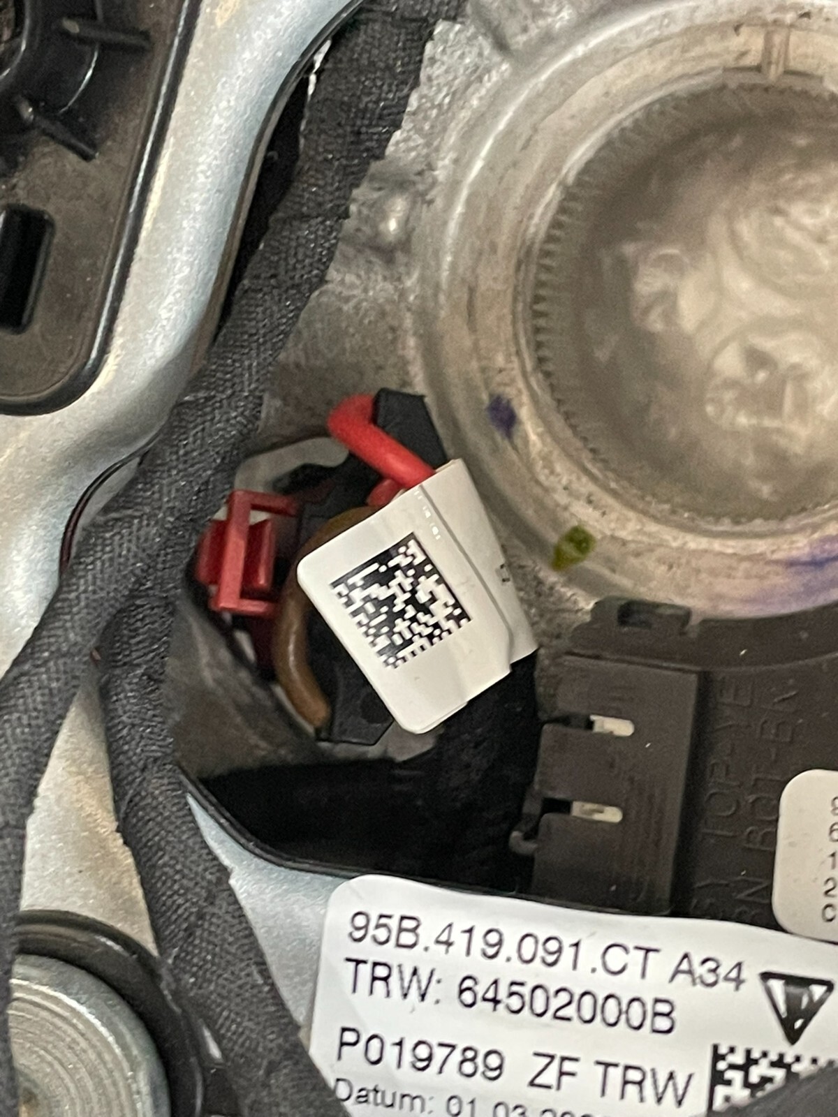 PORSCHE MACAN LENKRAD SPORT BEHEIZBAR KOMPLET LEDER 95B419091CT + 95B880201DK - Obrázek 20