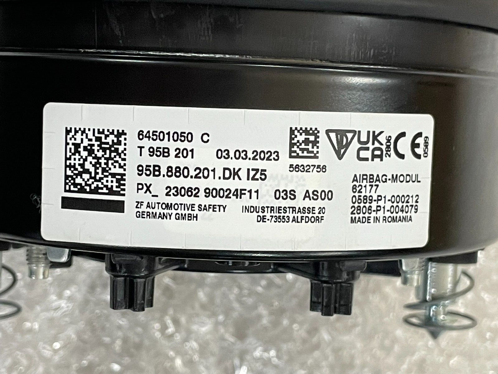 PORSCHE MACAN LENKRAD SPORT BEHEIZBAR KOMPLET LEDER 95B419091CT + 95B880201DK - Obrázek 23