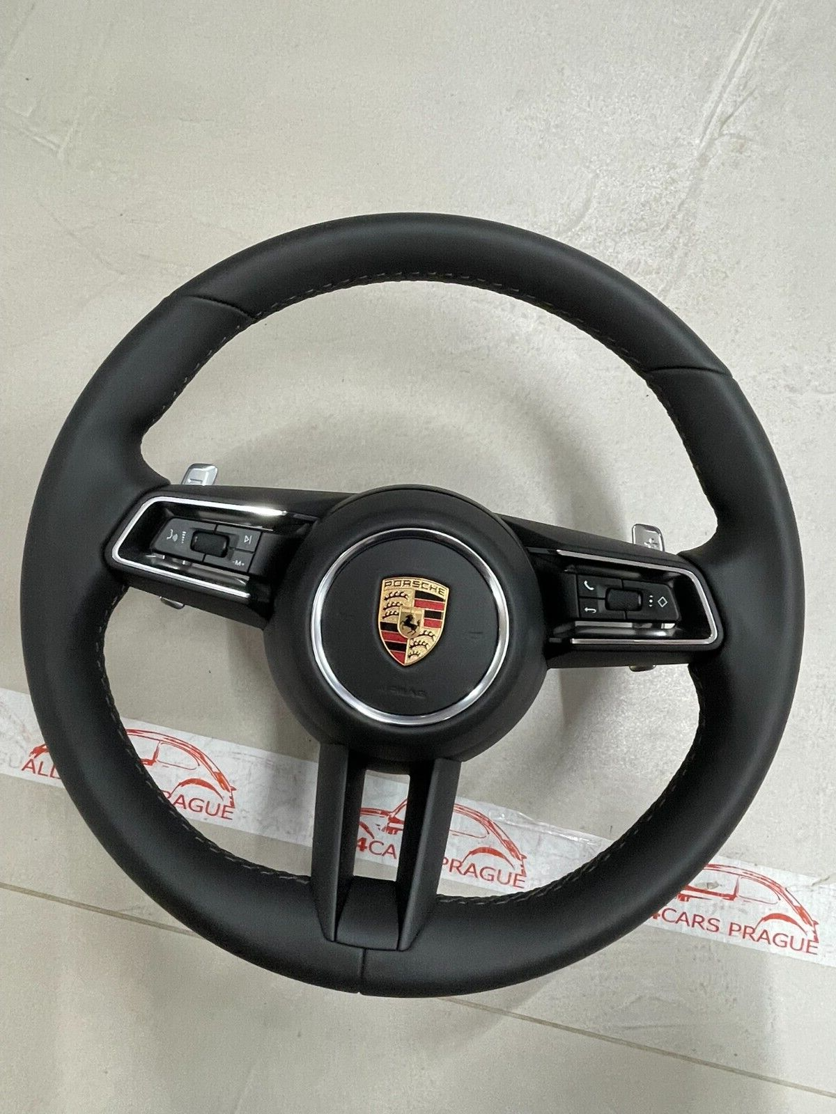 PORSCHE MACAN LENKRAD SPORT BEHEIZBAR KOMPLET LEDER 95B419091CT + 95B880201DK - Obrázek 5