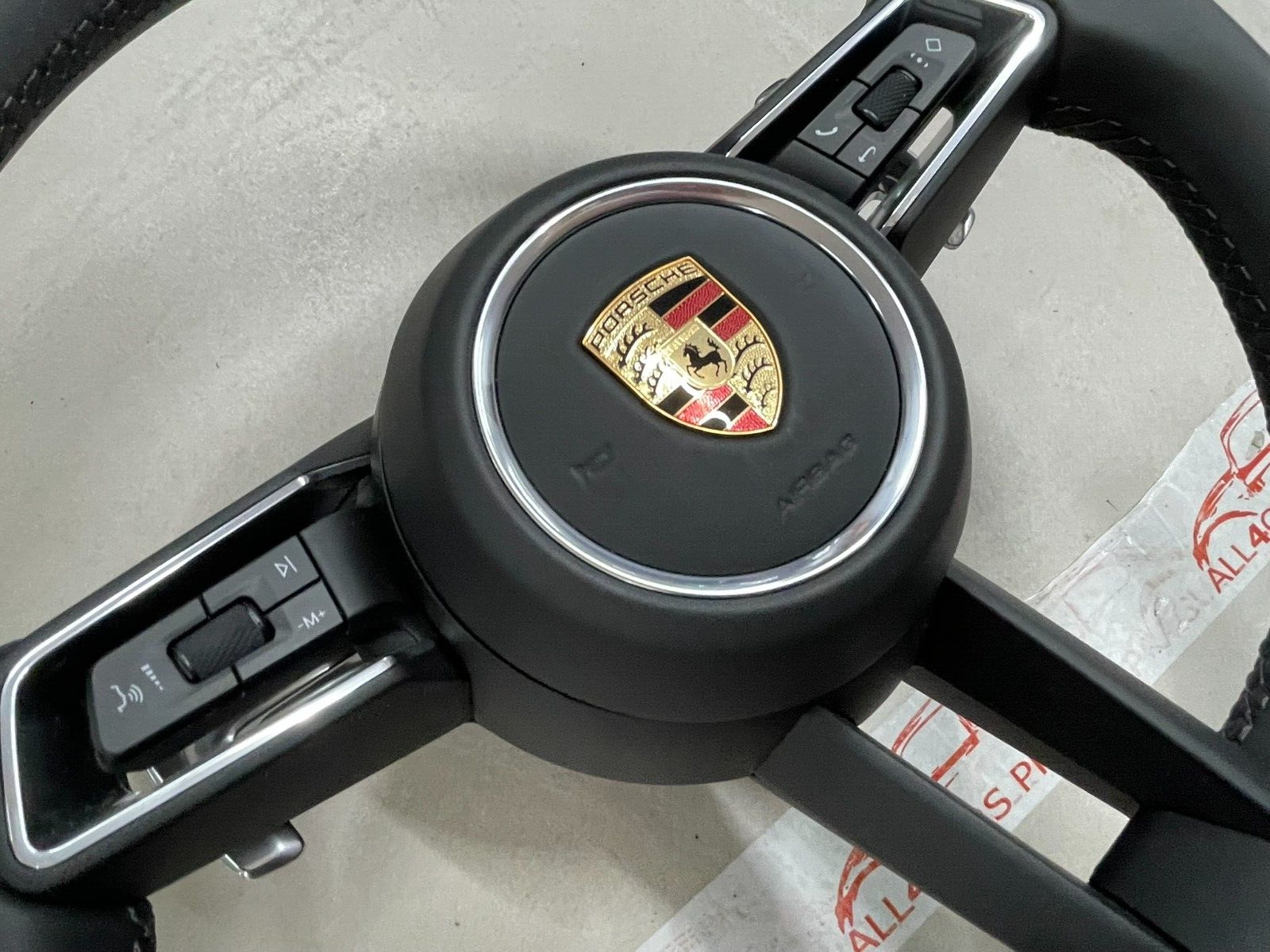 PORSCHE MACAN LENKRAD SPORT BEHEIZBAR KOMPLET LEDER 95B419091CT + 95B880201DK - Obrázek 8