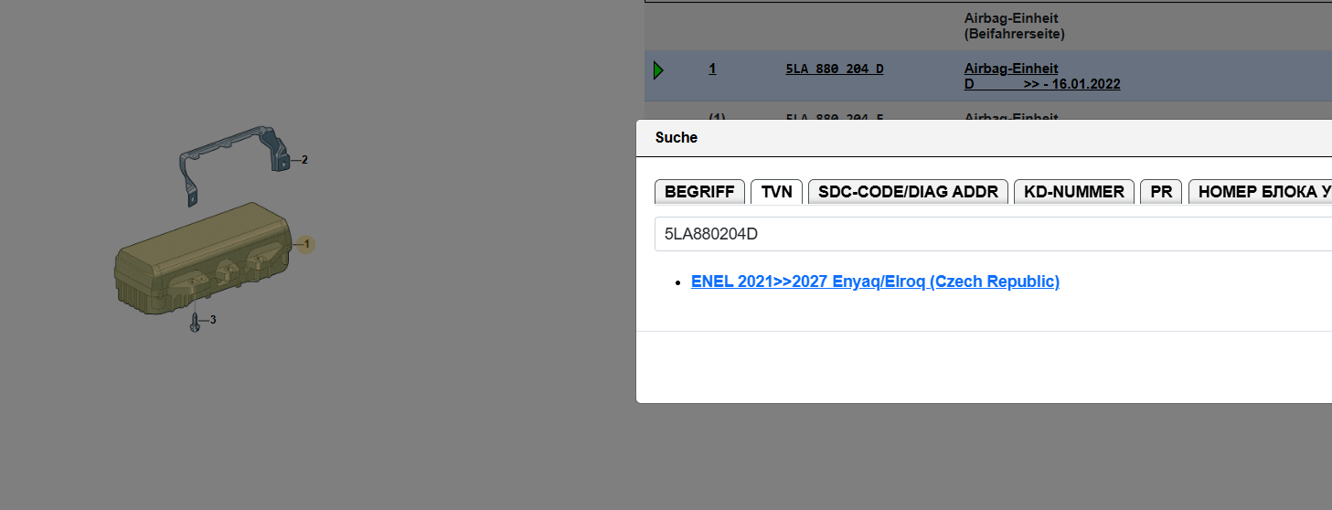 ŠKODA ENYAQ ELROQ ARMATURENBRET RECHTS SCHUTZ 5LA880204D 5LA880204E 5LA88020F - Obrázek 6