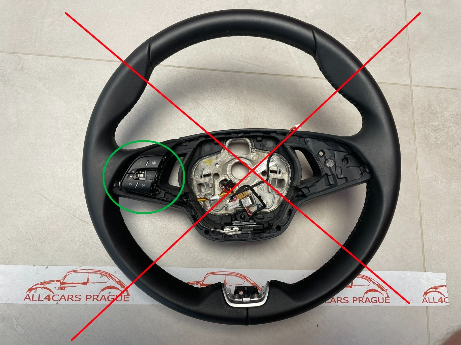 ŠKODA HEIZUNG TASTEN FÜR LENKRAD MULTIFUNKTIONAL 5E3919719AE OHNE ROLLER ORIG ! - Obrázek 3