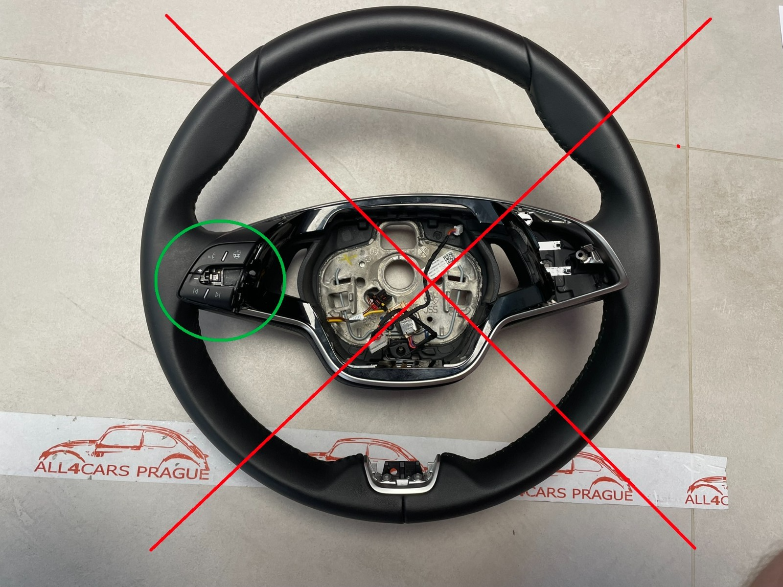 ŠKODA HEIZUNG TASTEN FÜR LENKRAD MULTIFUNKTIONAL 5E3919719AE OHNE ROLLER ORIG ! - Obrázek 4