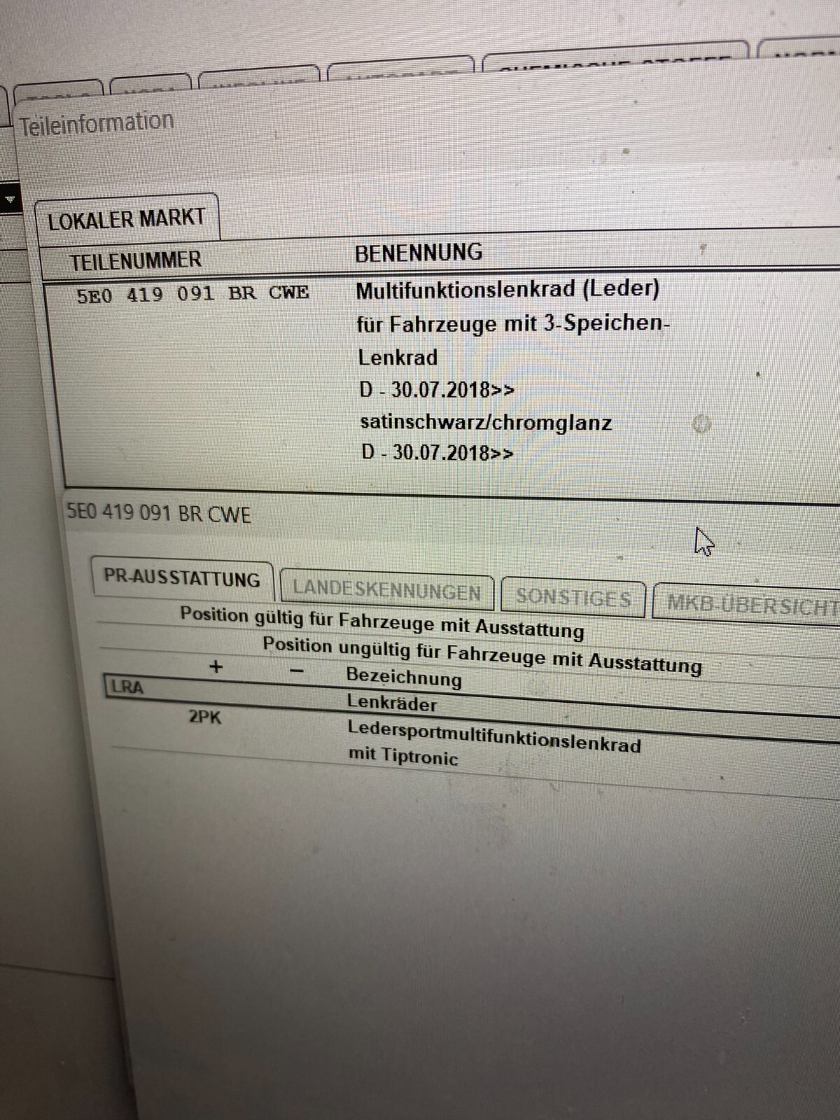 SKODA KODIAQ SUEPRB OCTAVIA LEDER LENKRAD DSG MULTIFUNKTIONSLENKRAD 5E0419091BR - Obrázek 25
