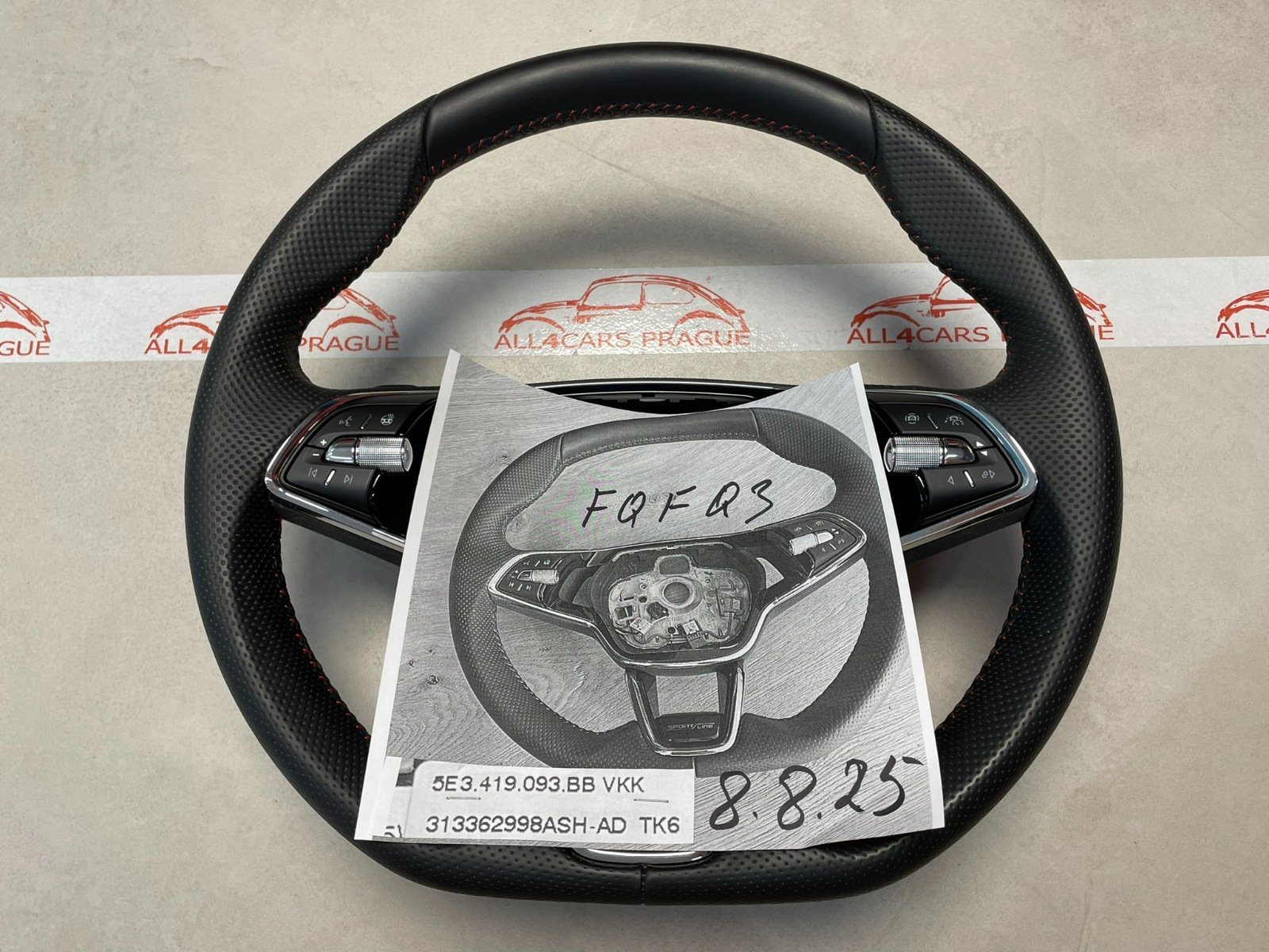 ŠKODA KODIAQ SUPERB SPORTLINE LENKRAD BEHEIZT ABGEFLACHT GELOCHT 5E3419093BB NEU - Obrázek 25