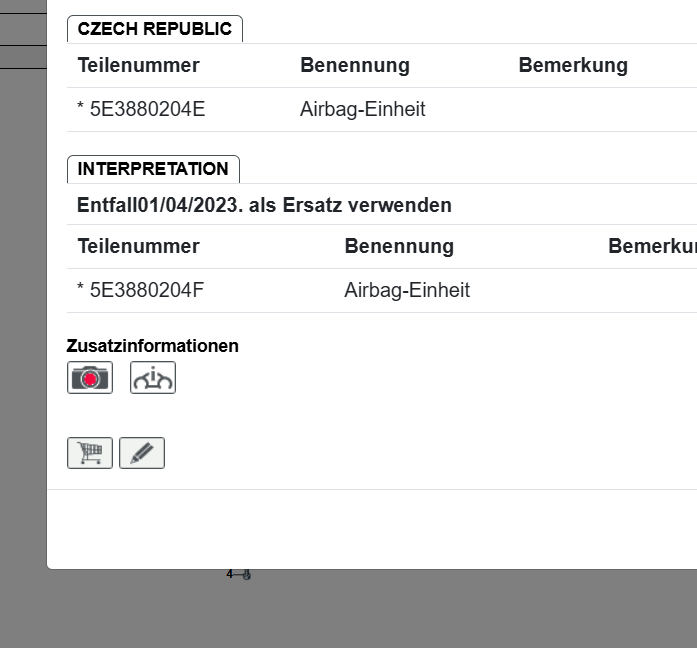 ŠKODA OCTAVIA 3 ARMATURENBRET SICHERHEITSTASCHE 5E3880204E 5E3880204F 5E3880204G - Obrázek 5