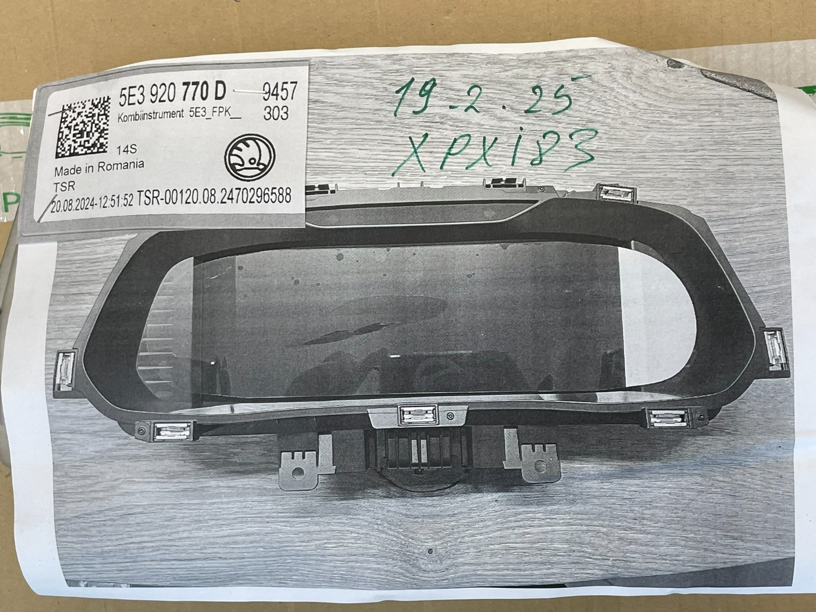 ŠKODA OCTAVIA 4 KOMBIINSTRUMENT TACHOMETER VIRTUAL COCPIT 5E3920770D - 0 KM NEW - Obrázek 23