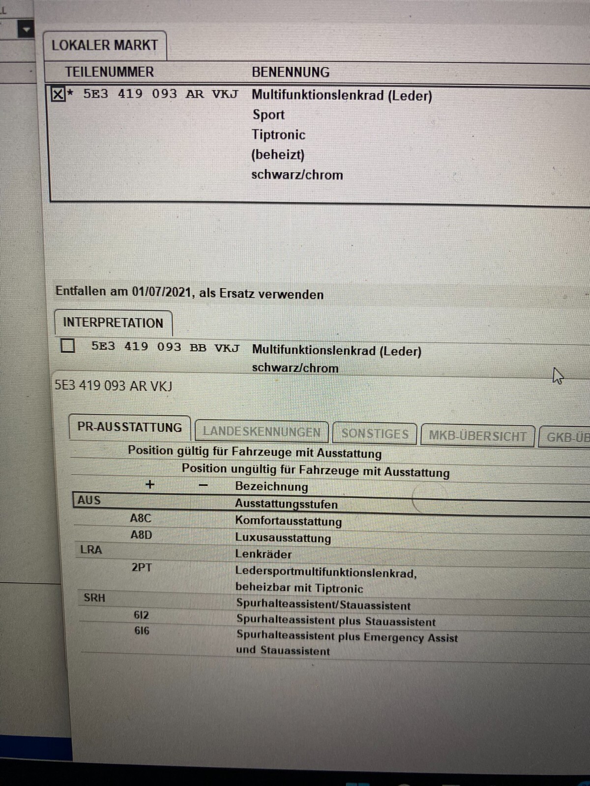 SKODA OCTAVIA IV 5E3 RS LENKRAD LEDERLENKRAD MFL DSG 5E3419093AR VKJ - Obrázek 12