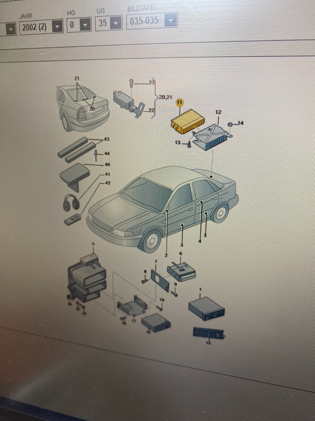 SKODA SUPERB 3U AUDIO VERSTÄRKER DSP HARMAN BECKER SOUND SYSTEM 3U0035456B ORIG. - Obrázek 19