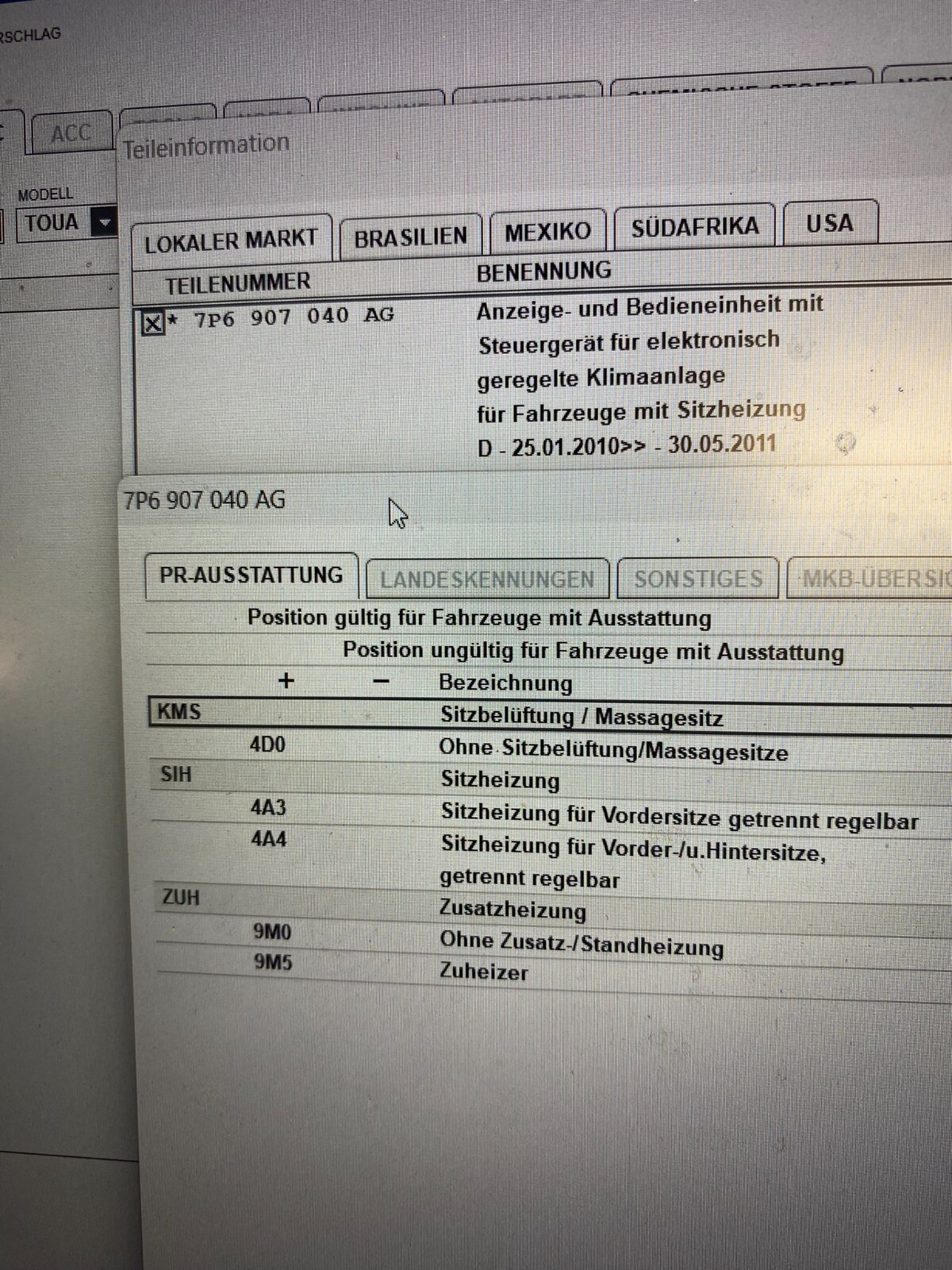 VOLKSWAGEN TOUAREG STEUERGERÄT KLIMAANLAGE 7P6907040AG ORIGINAL VW TEIL ! - Obrázek 17