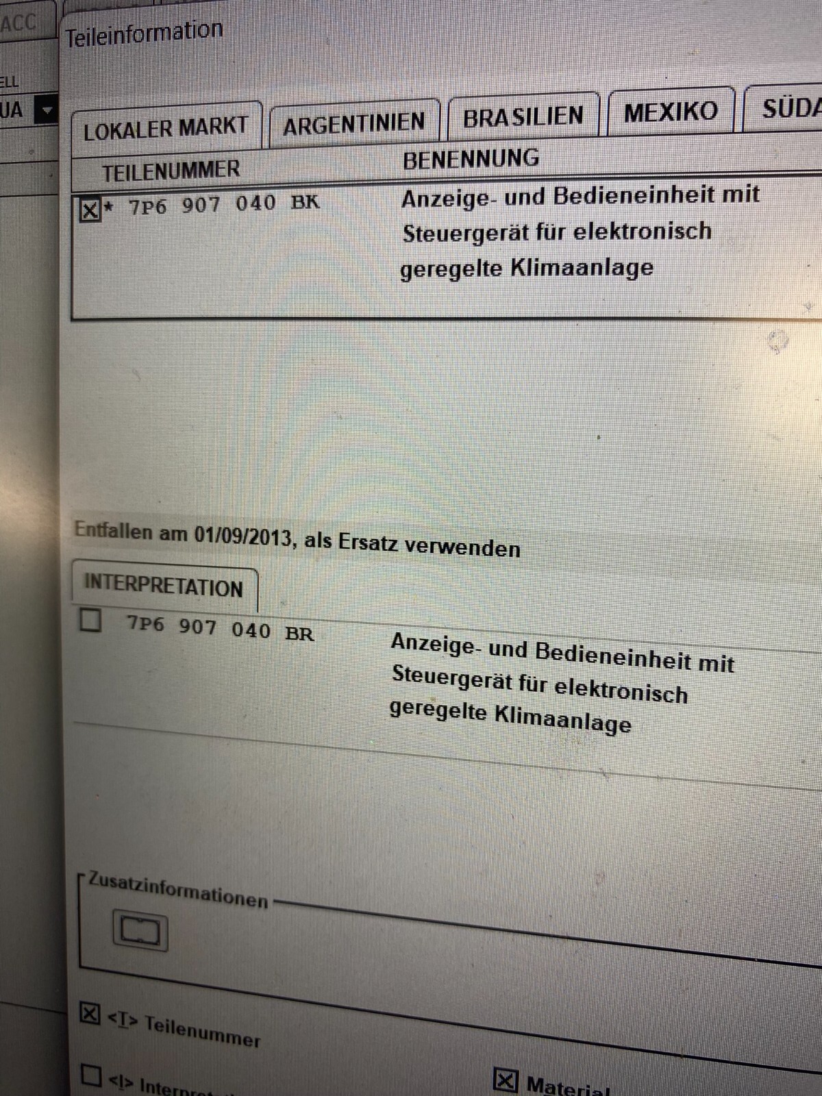 VOLKSWAGEN TOUAREG STEUERGERÄT KLIMAANLAGE 7P6907040AG ORIGINAL VW TEIL ! - Obrázek 20