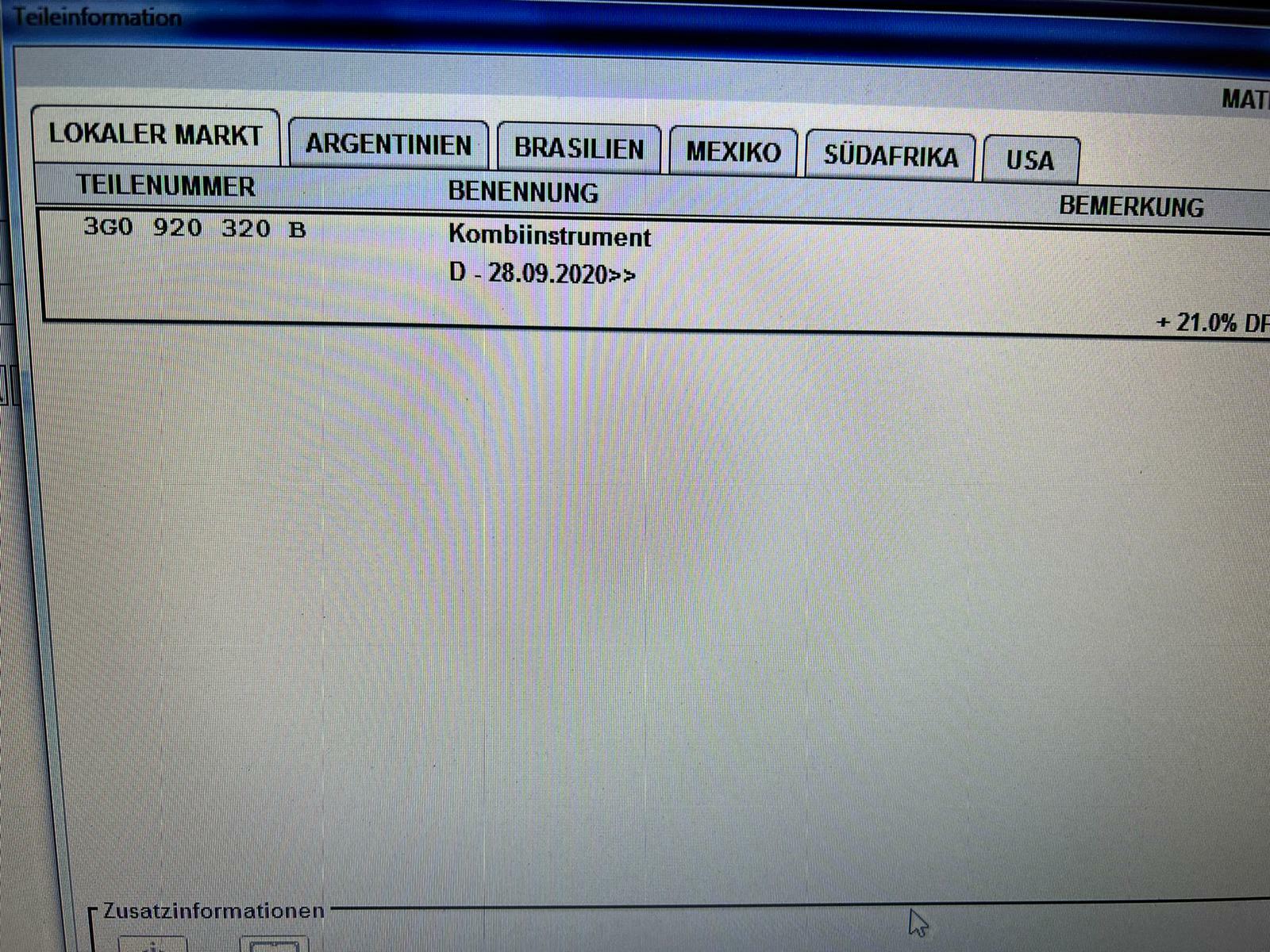 VW ATLAS CROSS SPORT VIRTUAL COCKPIT TACHOMETER 3G0920320B 0 KM! NEU VW TEIL-OE! - Obrázek 7