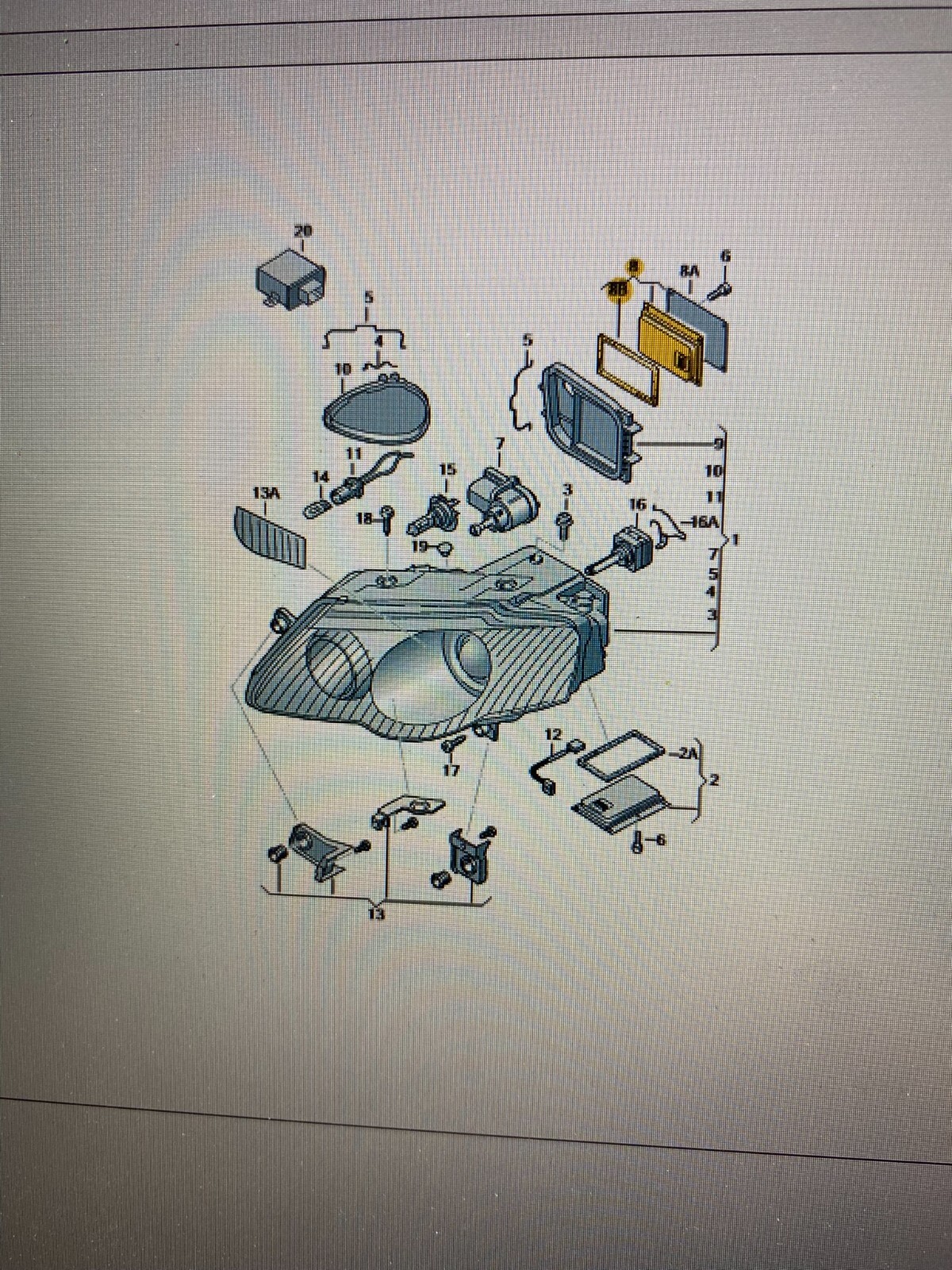 VW AUDI SEAT SCHEINWERFER AFS LEISTUNGSMODUL KURVENLICHT 7L6941329A ORIGINAL NEU - Obrázek 11