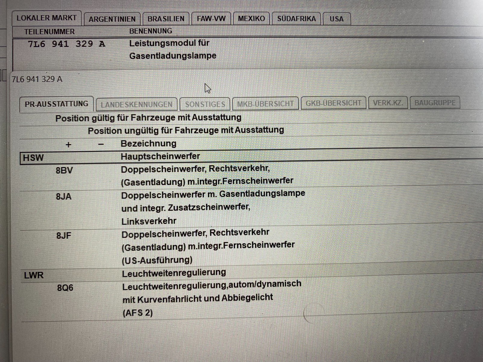 VW AUDI SEAT SCHEINWERFER AFS LEISTUNGSMODUL KURVENLICHT 7L6941329A ORIGINAL NEU - Obrázek 12