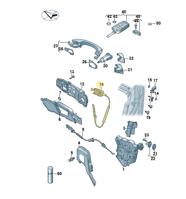 VW AUDI ŠKODA SEAT BOWDENZUG 5N0837017E ORIG.NEU!!! - Obrázek 14