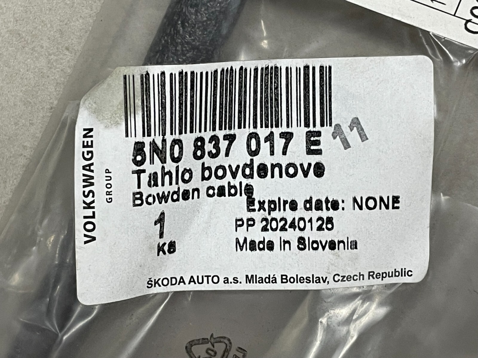 VW AUDI ŠKODA SEAT BOWDENZUG 5N0837017E ORIG.NEU!!! - Obrázek 9