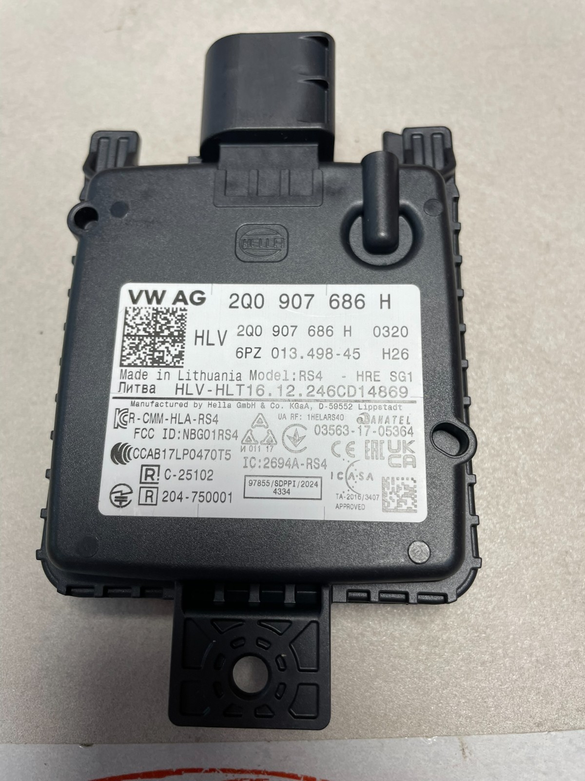 VW AUDI ŠKODA SEAT SPURWECHSELASISTENT STEUERGERÄT RECHTS 2Q0907686H ORIG. NEU - Obrázek 3