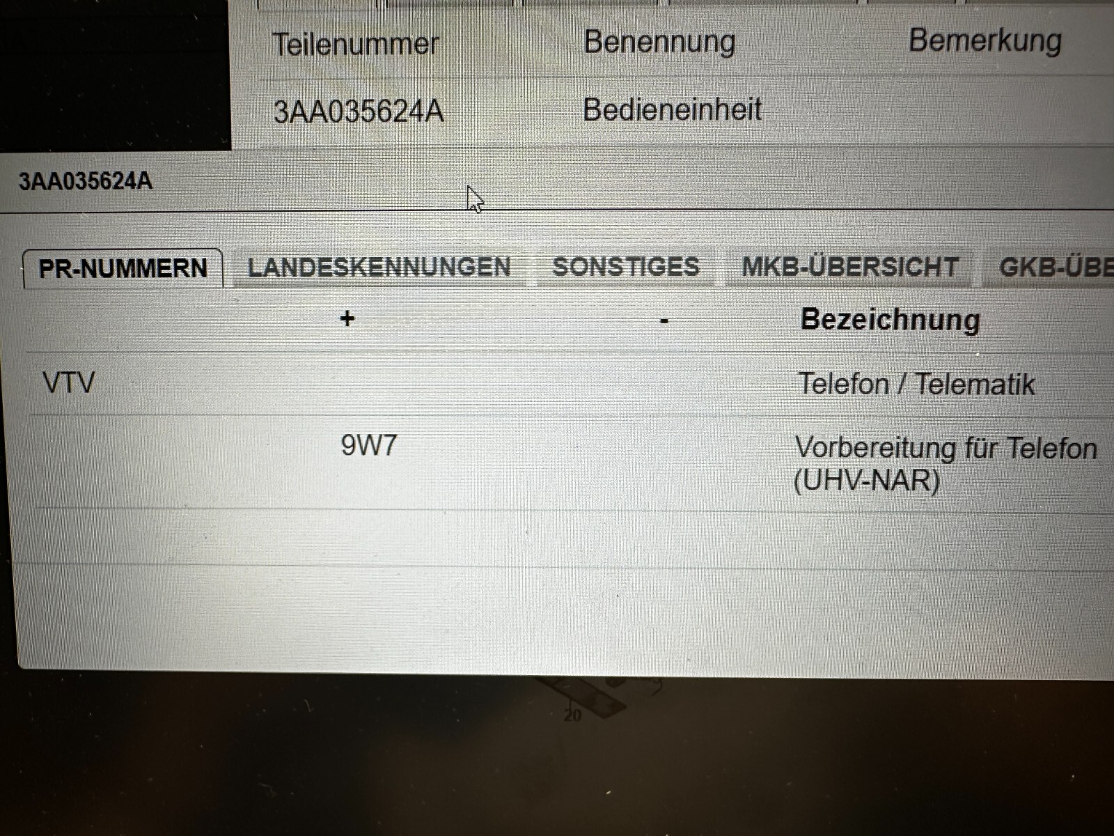 VW GOLF PASSAT TIGUAN....BEDIENEINHEIT FREISPRECHEINRICHTUNG 3AA035624A Fast Neu - Obrázek 4