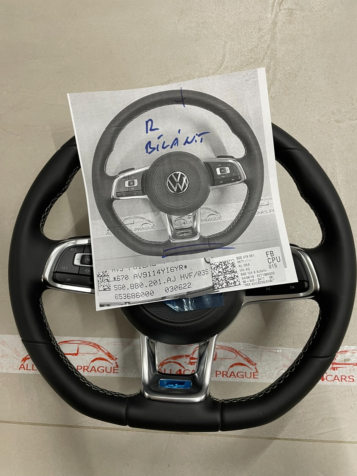 VW LENKRAD R LEDER SPORT KOMPLET GOLF 7/ARTEON/PASSAT/TIGUAN 5G0419091FB ORG.NEU - Obrázek 25