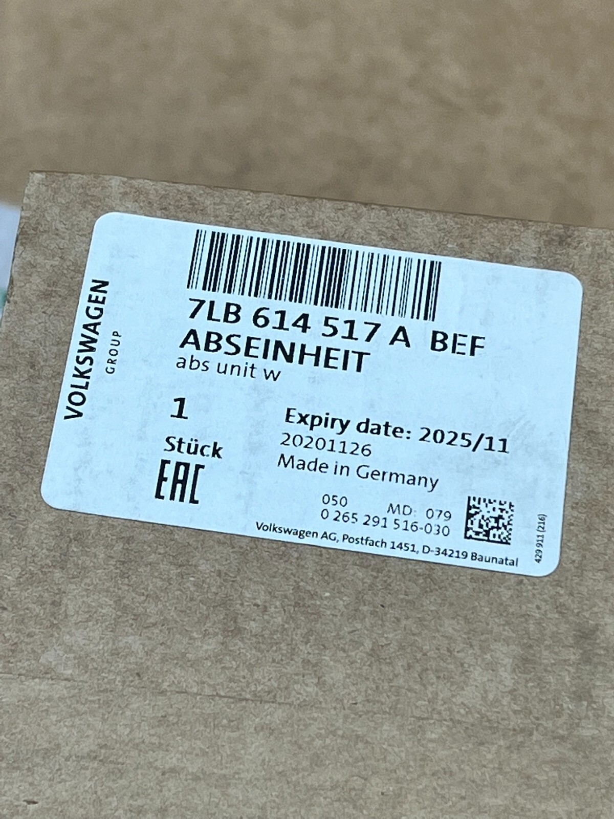 VW MULTIVAN, TRANSPORTER ABS ESP STEUERGERÄT 7LB614517A 7LB614517B NEU - Obrázek 6