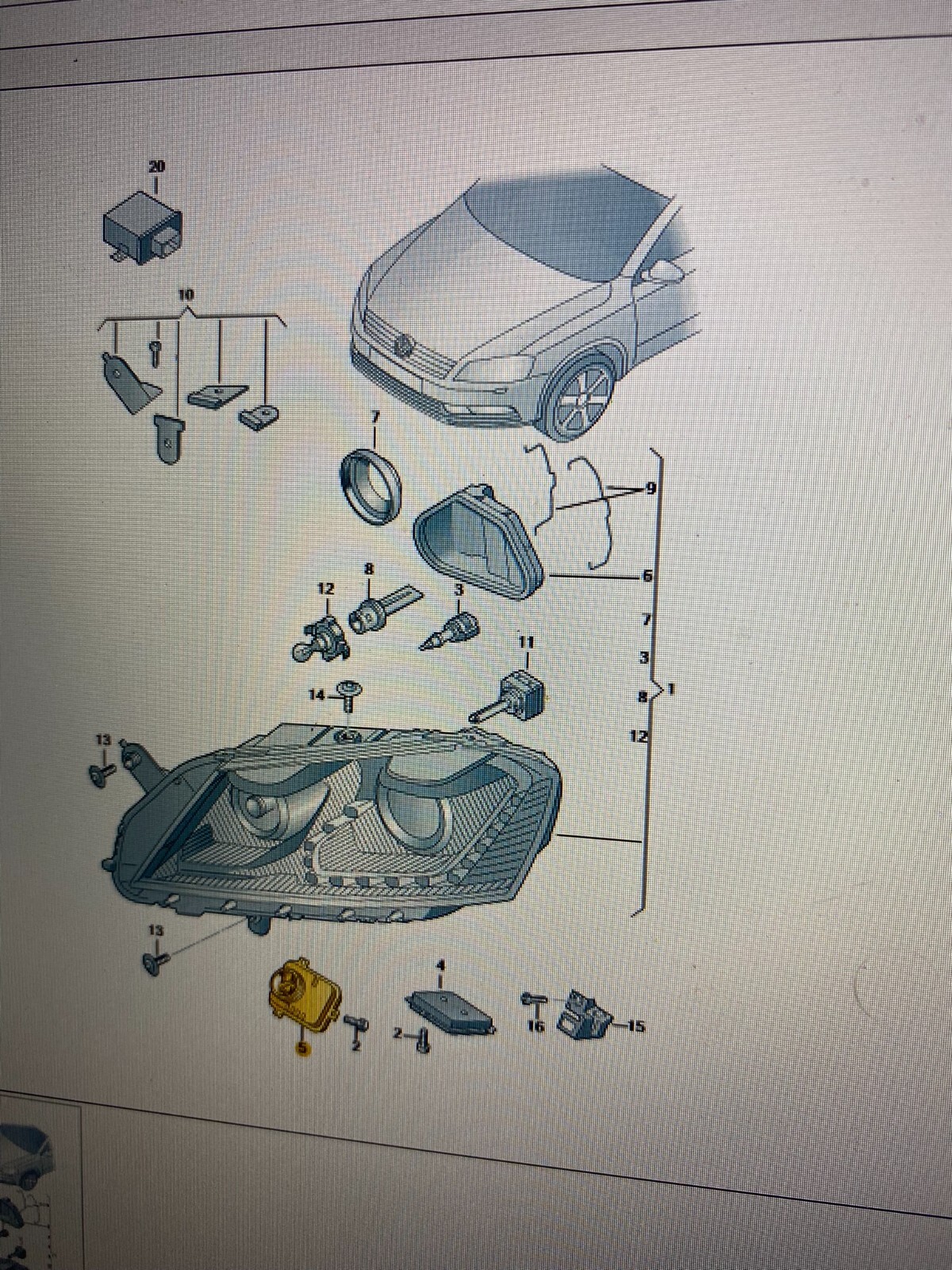 VW PASSAT, PHAETON KEBODA XENON SCHEINWERFER VORSCHALTGERÄT 8K0941597B ORIG.NEU! - Obrázek 8
