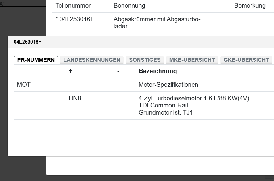 VW PASSAT ŠKODA SUPERB TURBOLADER 1.6 TDI 04L253016F = 04L253020R ORIG VW NEU! - Obrázek 6